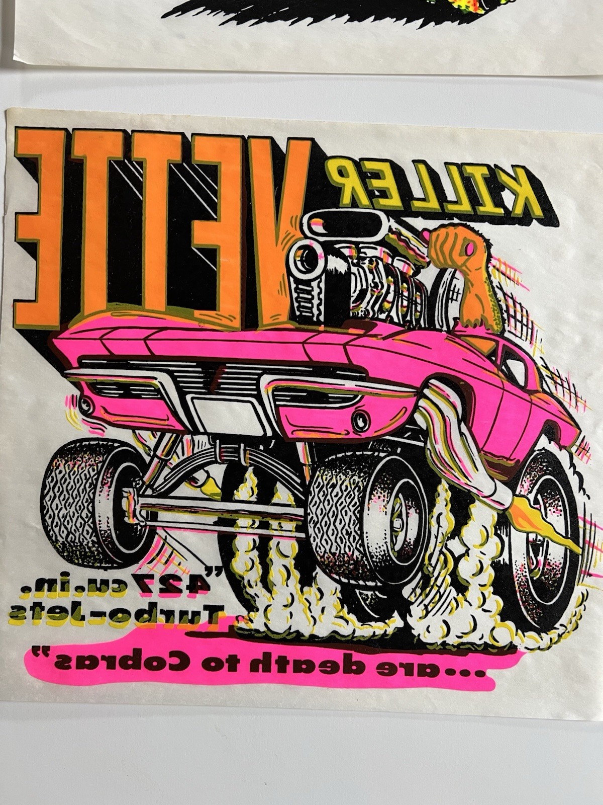 1967 CHEVROLET CORVETTE VINTAGE BIG DADDY RAT FINK IRON ON TRANSFER T SHIRT