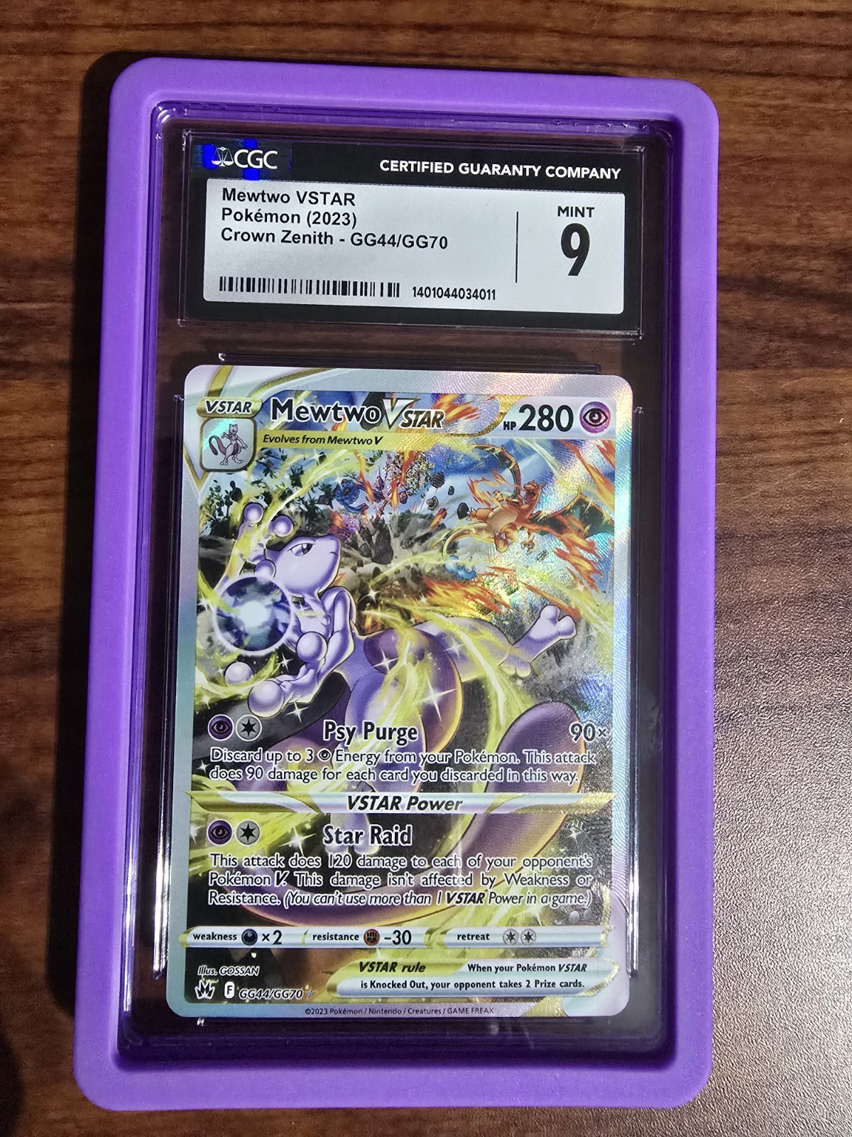2023 POKÉMON CROWN ZENITH #GG44 MEWTWO VSTAR CGC 9 2023 POKÉMON CROWN ZENITH #GG44 MEWTWO VSTAR CGC 9