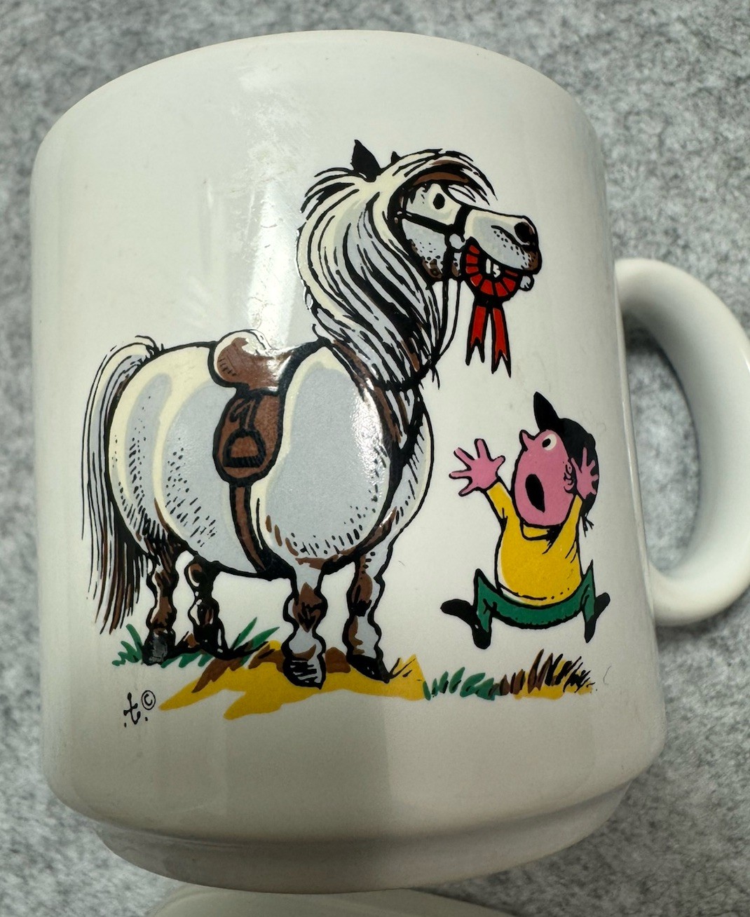 Vintage 1967 Norman Thelwell Pony Mug Grays Productions Staffordshire England