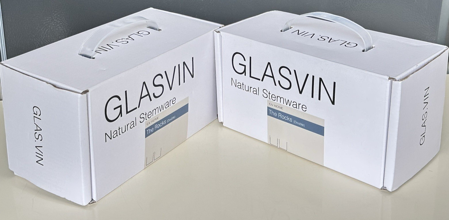 Lot 4 Total Glasvin GV HOME Ultra Light The Rocks Glass 2 X ( Double ) BRAND NEW Lot 4 Total Glasvin GV HOME Ultra Light The Rocks Glass 2 X ( Double ) BRAND NEW