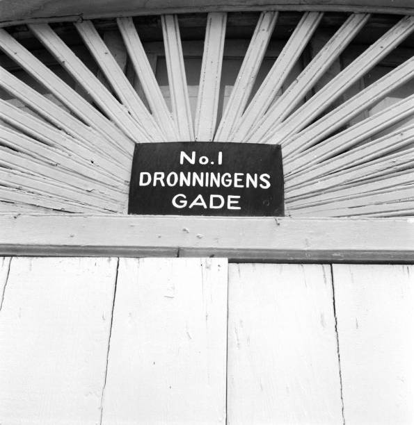 An address plaque above a door at Charlotte Amalie 1950s OLD PHOTO