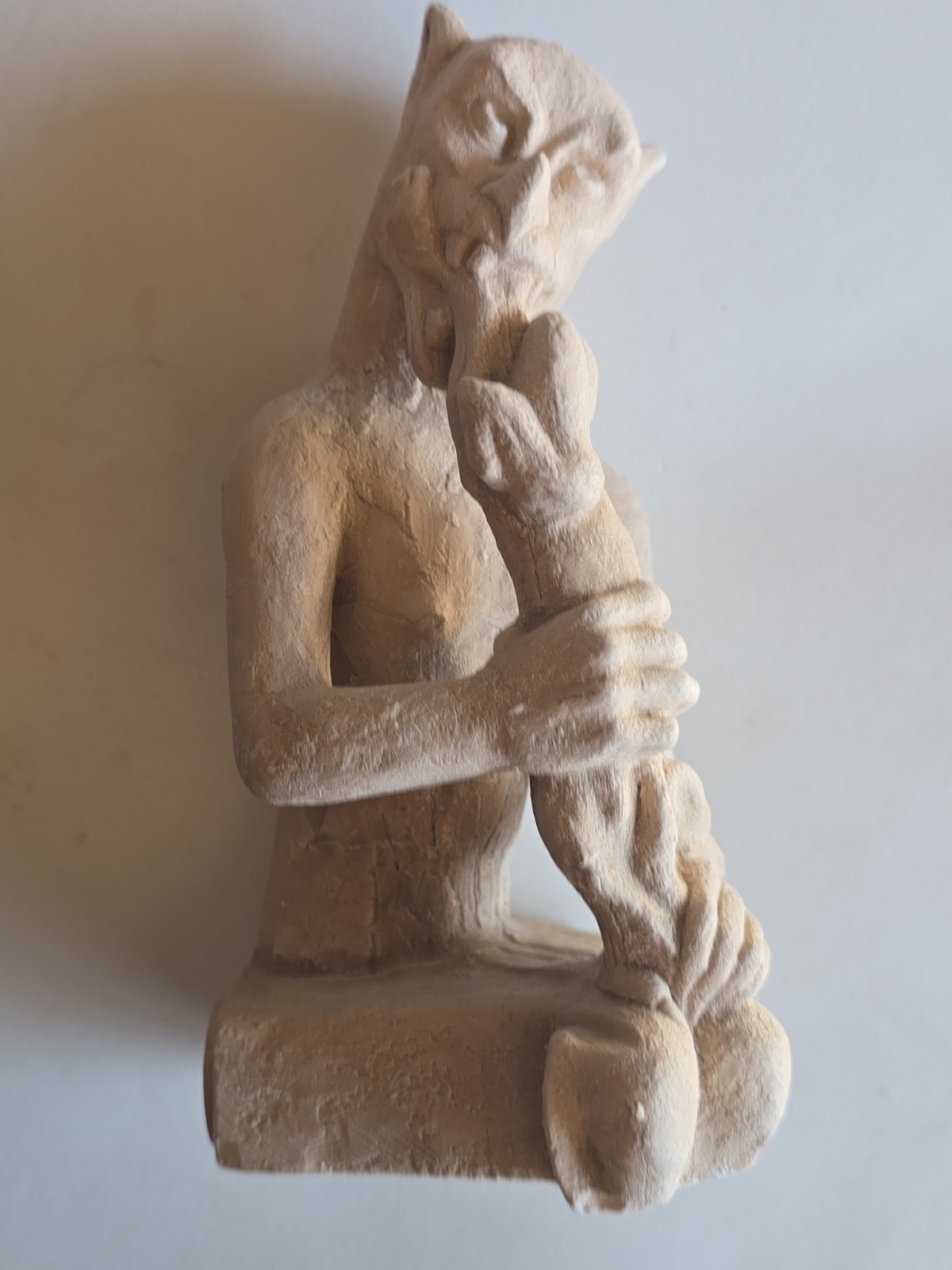 Vintage Chalkware Howling Gargoyle Creature by Reflects Da Medieval Sculpture Vintage Chalkware Howling Gargoyle Creature by Reflects Da Medieval Sculpture