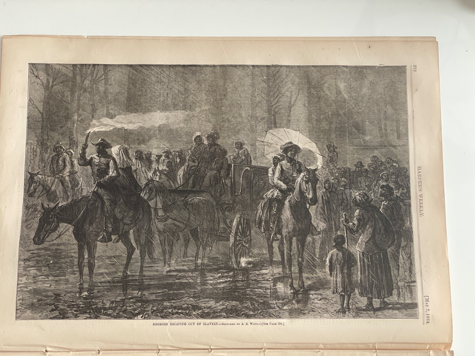 HARPER\'S WEEKLY May 7, 1864 The Negros Escape Out of Slavery HARPER\'S WEEKLY May 7, 1864 The Negros Escape Out of Slavery
