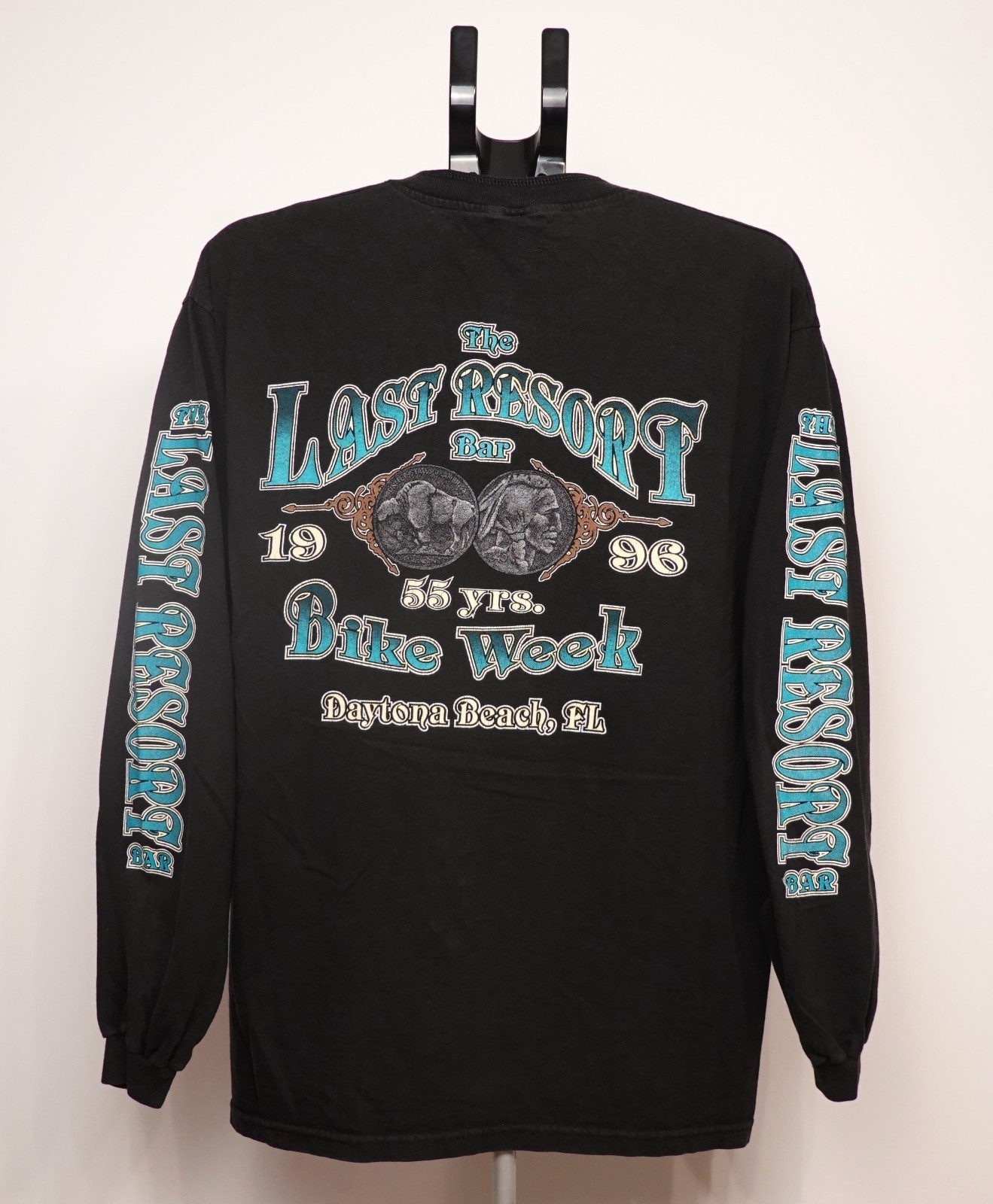 1996 Daytona Beach Harley Bike Week Last Resort Bar XL Long Sleeve T-Shirt 1996 Daytona Beach Harley Bike Week Last Resort Bar XL Long Sleeve T-Shirt