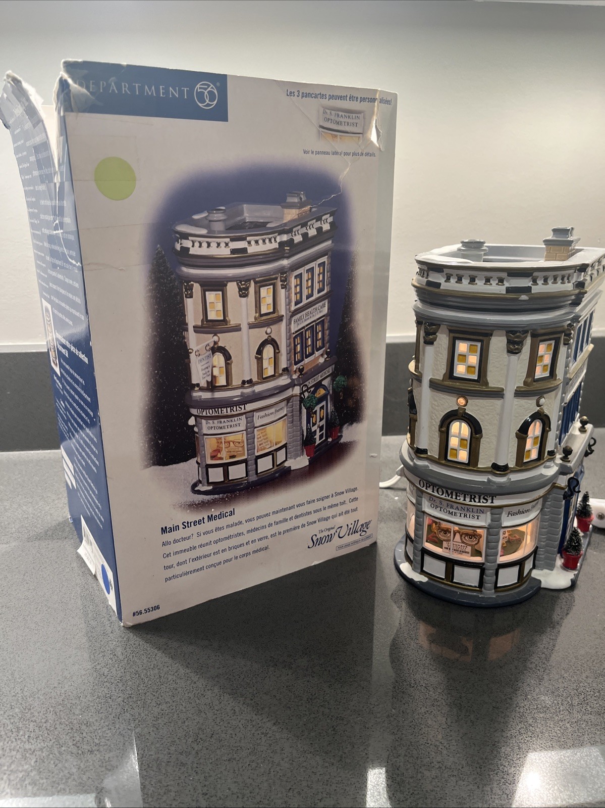 DEPT 56 MAIN STREET MEDICAL SNOW VILLAGE 55306 CHRISTMAS In Box See Description