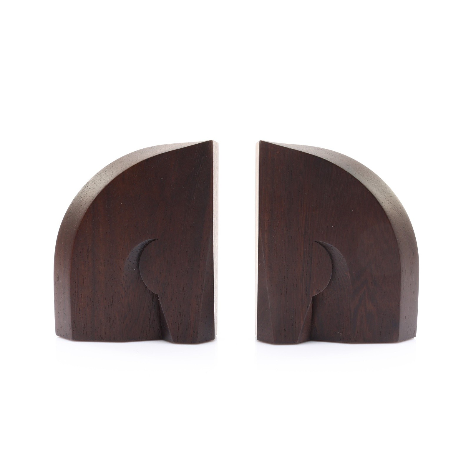 HERMES Alezan Mahogany Bookends Set H313102M 01