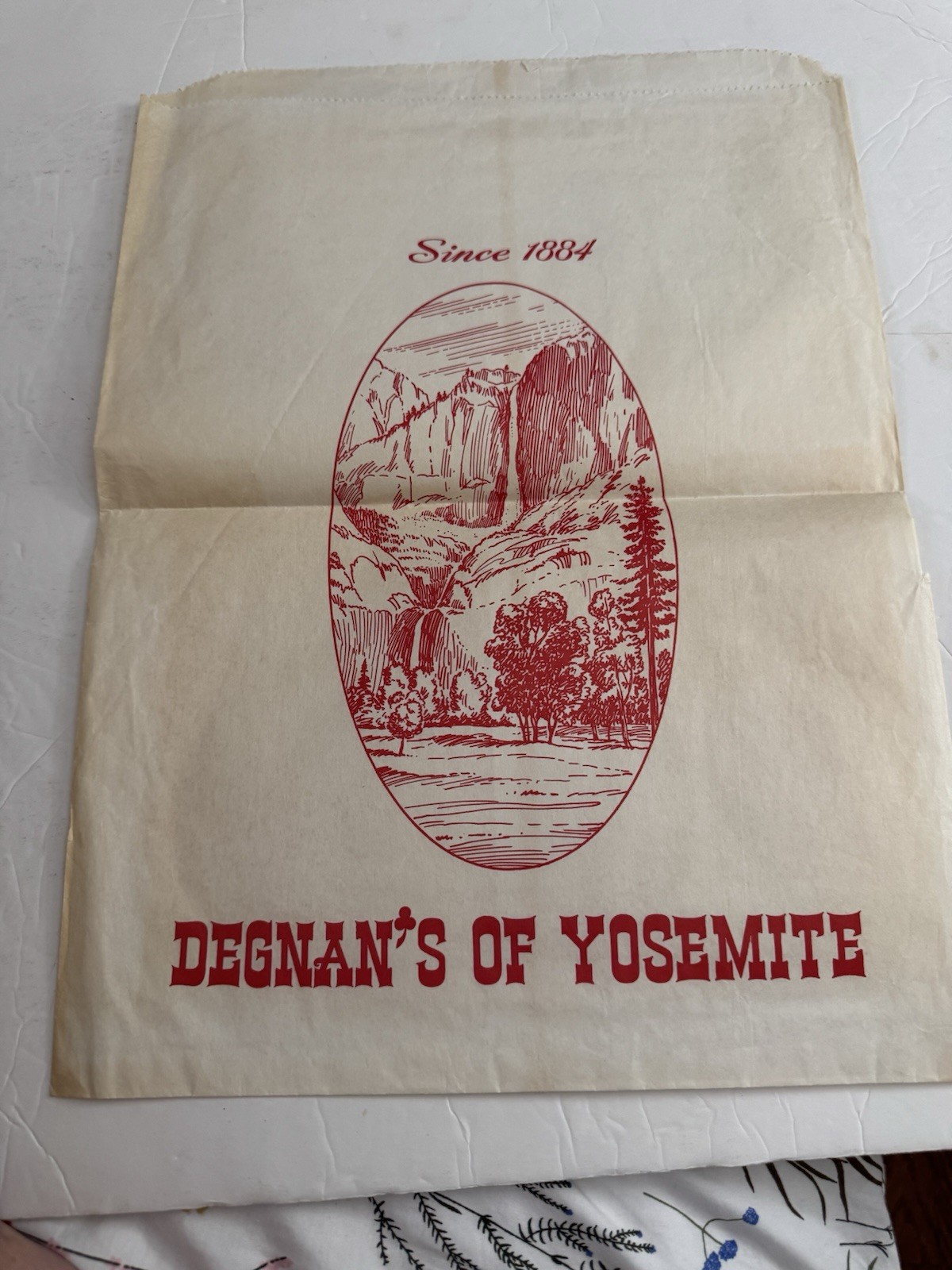 Vtg 1960\'s Degnan\'s Of Yosemite Food Shop Paper Bag Yosemite National Park