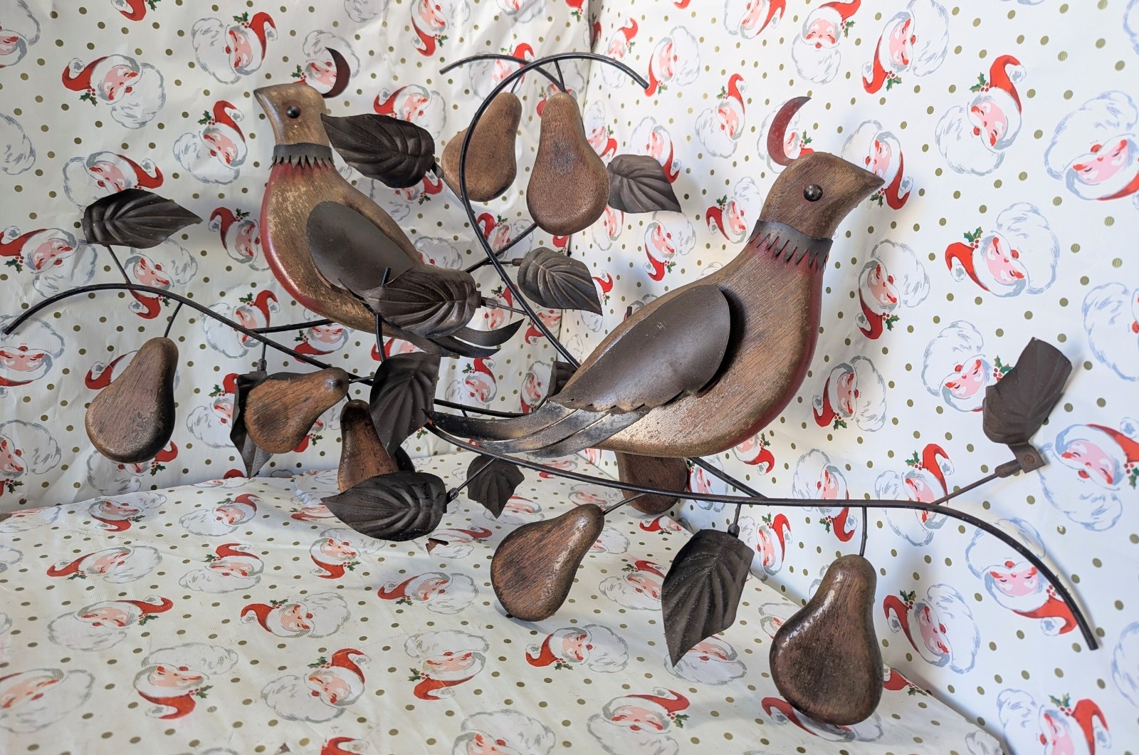 Masketeers Wall Art Partridge Pear Tree & Birds  1961  Decor Metal Wood Vintage 