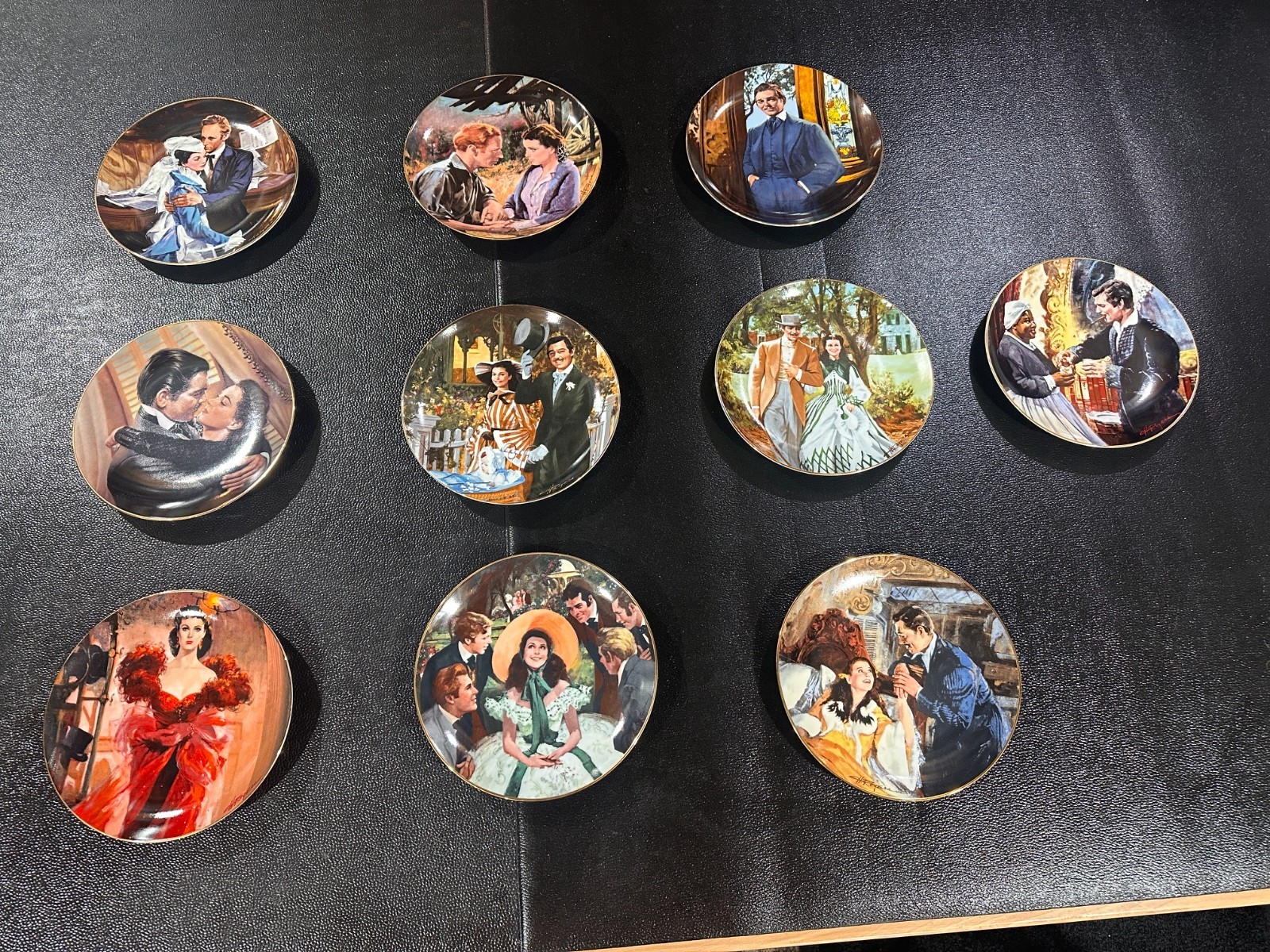 Bradford Exchange Gone With The Wind Porcelain Collector Plates - Set of 10