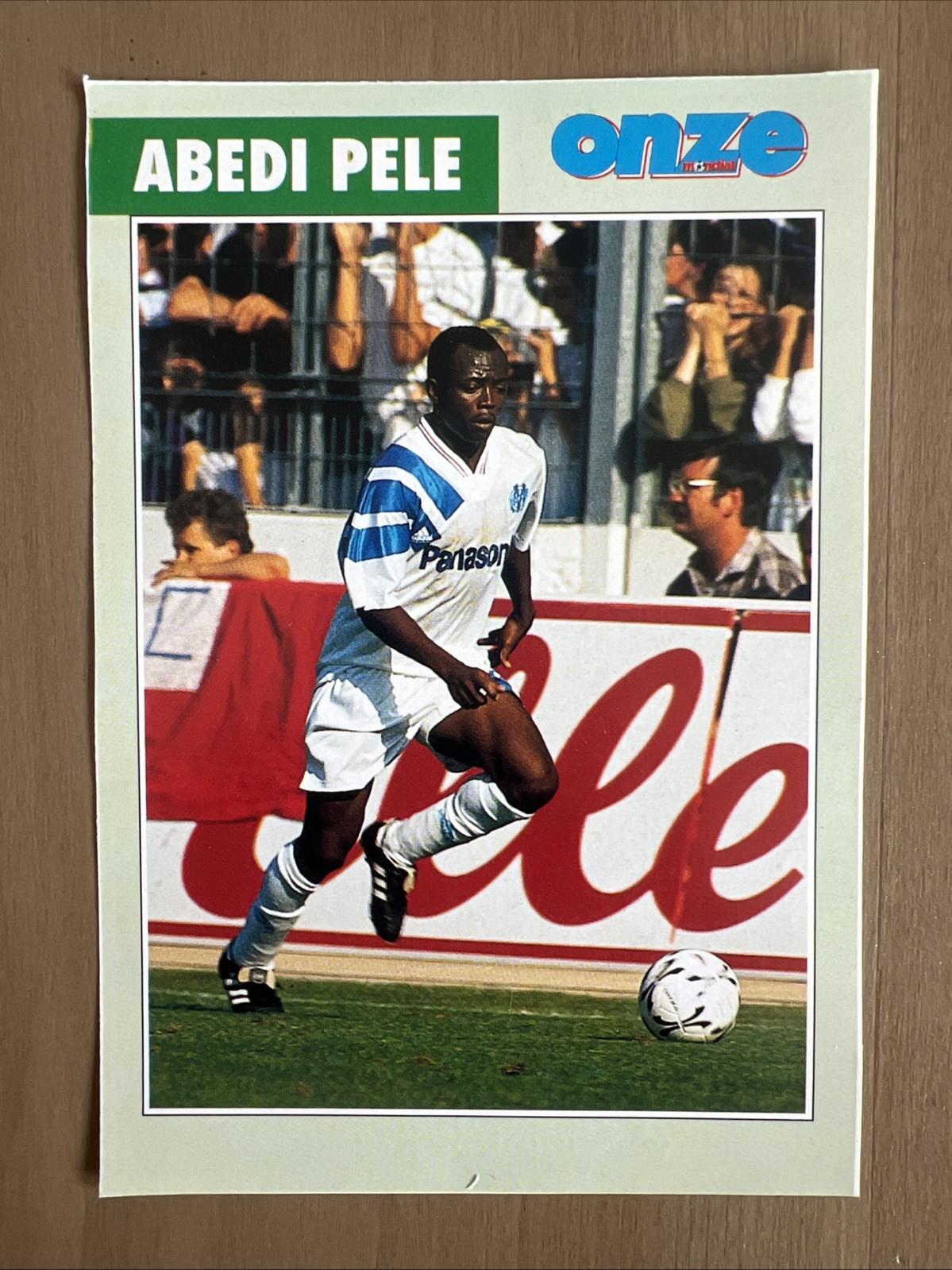 ABEDI AYEW PEELED ELEVEN WORLD 1993 OLYMPIQUE DE MARSEILLE OM GHANA CARD 🇬🇭