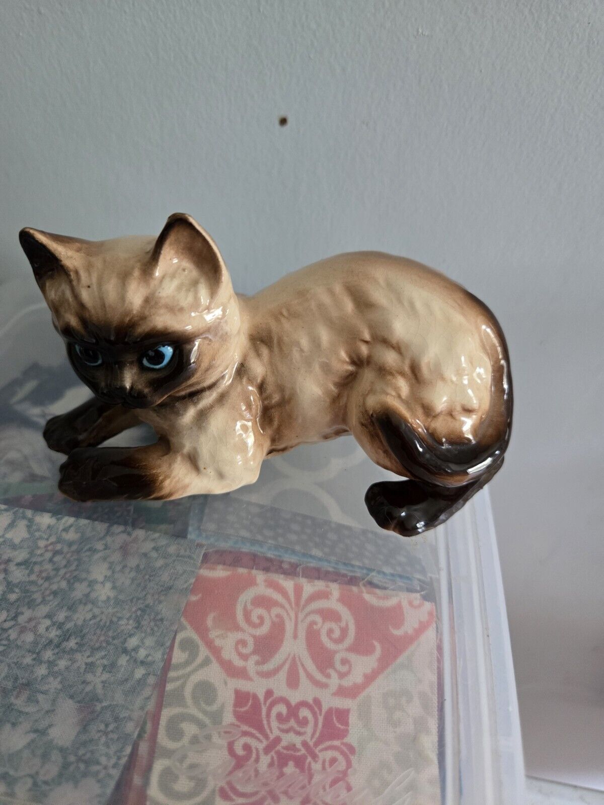 Vintage Siamese Cat Figurine Porcelain \