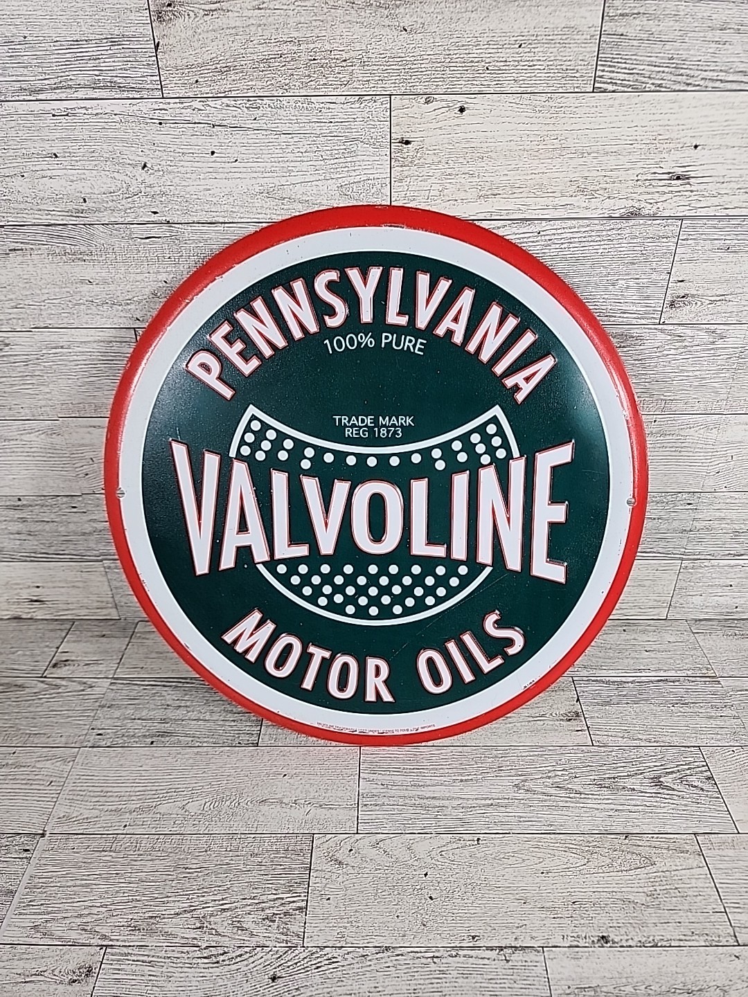Vintage Pennsylvania Valvoline Motor Oils Metal Tin Sign 12\ Vintage Pennsylvania Valvoline Motor Oils Metal Tin Sign 12\