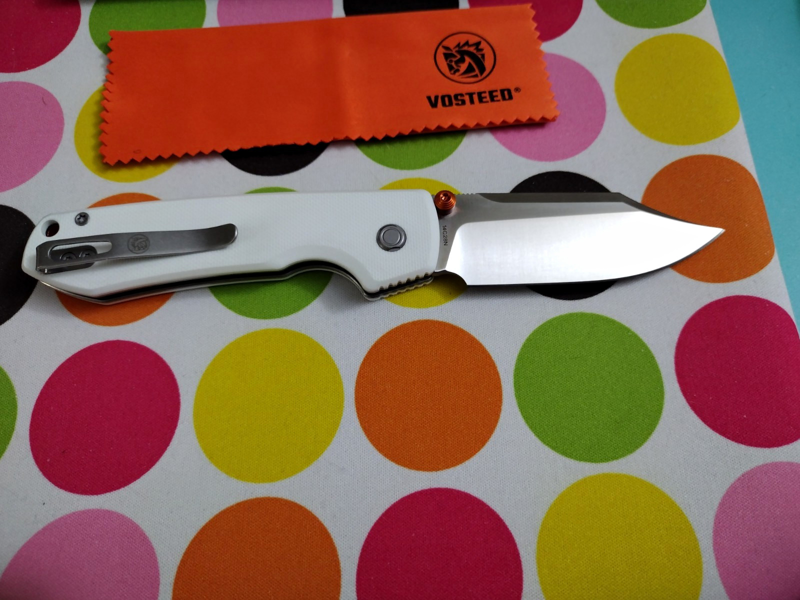 Vosteed Raccoon 2.0 EDC White G10 Button Lock Knife Vosteed Raccoon 2.0 EDC White G10 Button Lock Knife