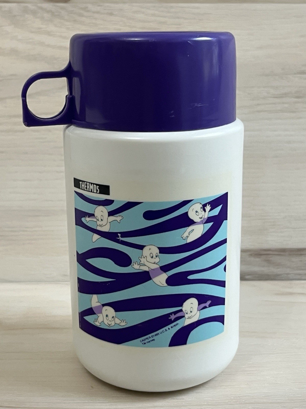 VTG 1995 Casper The Friendly Ghost Thermos Purple VTG 1995 Casper The Friendly Ghost Thermos Purple