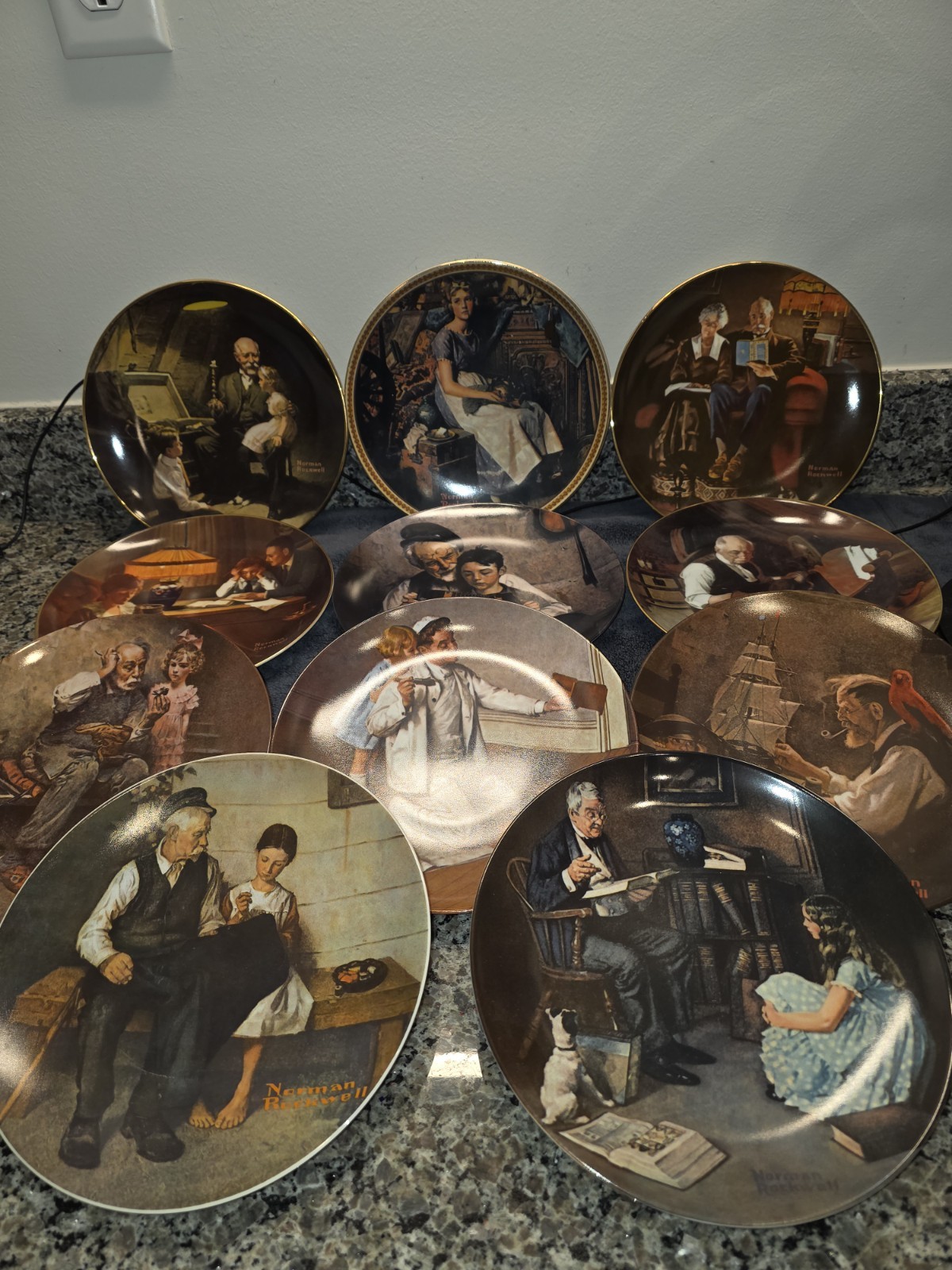 Norman Rockwell Heritage Collection Plates #1-11 Knowles 1977-1987 Complete Run