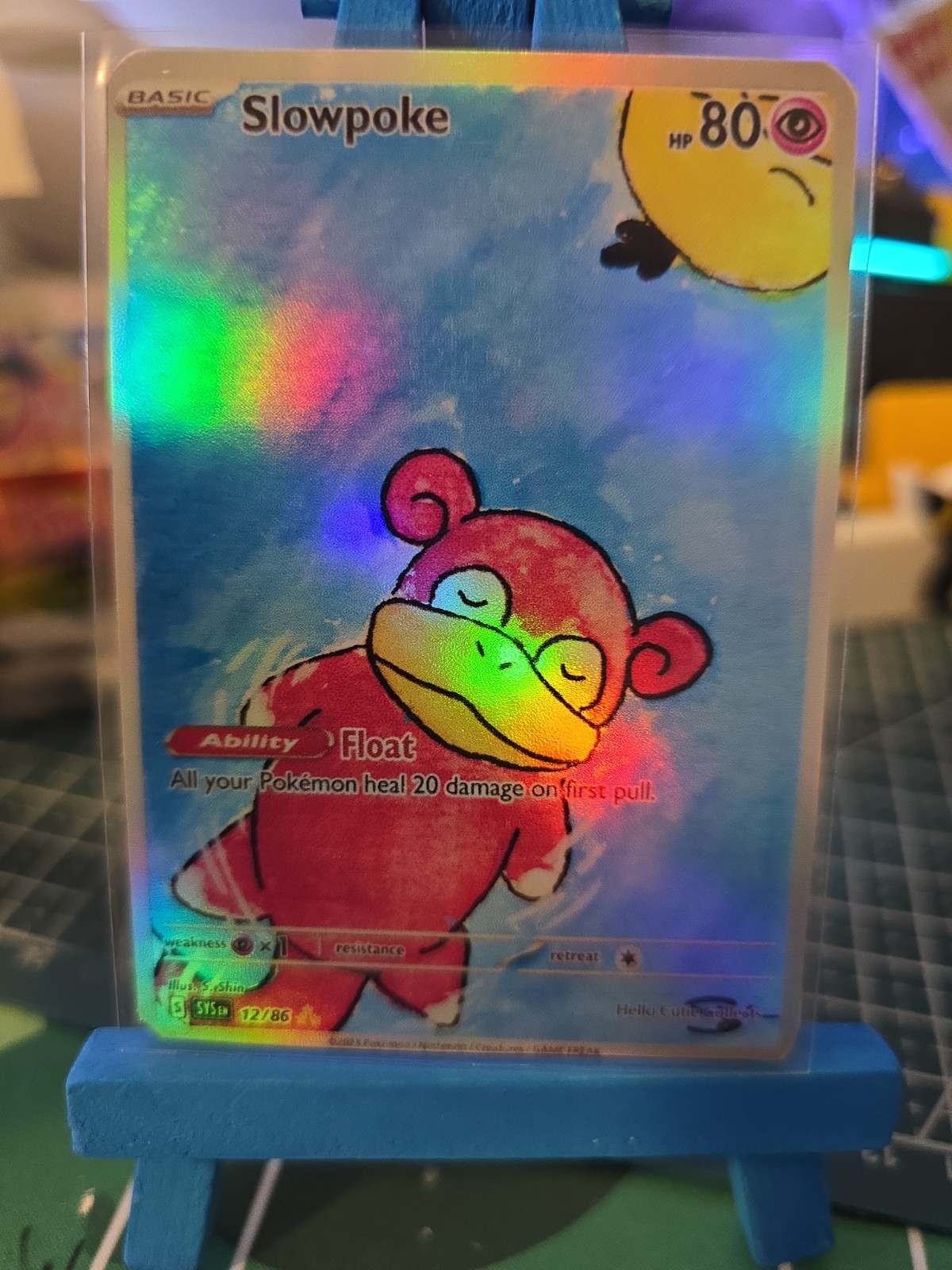 Custom Fanart Pokémon Slowpoke Pair Holo 12/86