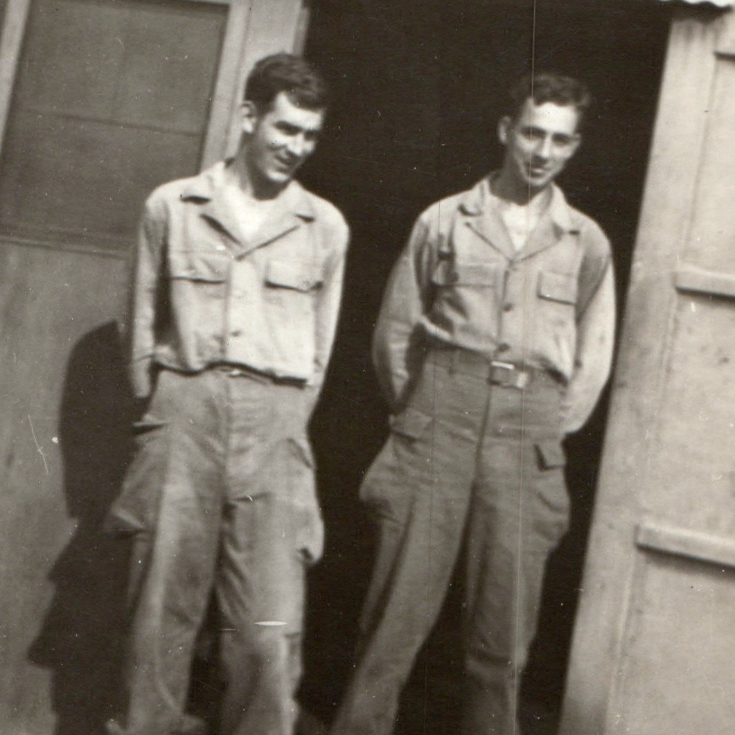 c1940s WWII US Army Soldiers Quonset Hut 5th Platoon Barracks Snapshot Photo Vtg c1940s WWII US Army Soldiers Quonset Hut 5th Platoon Barracks Snapshot Photo Vtg