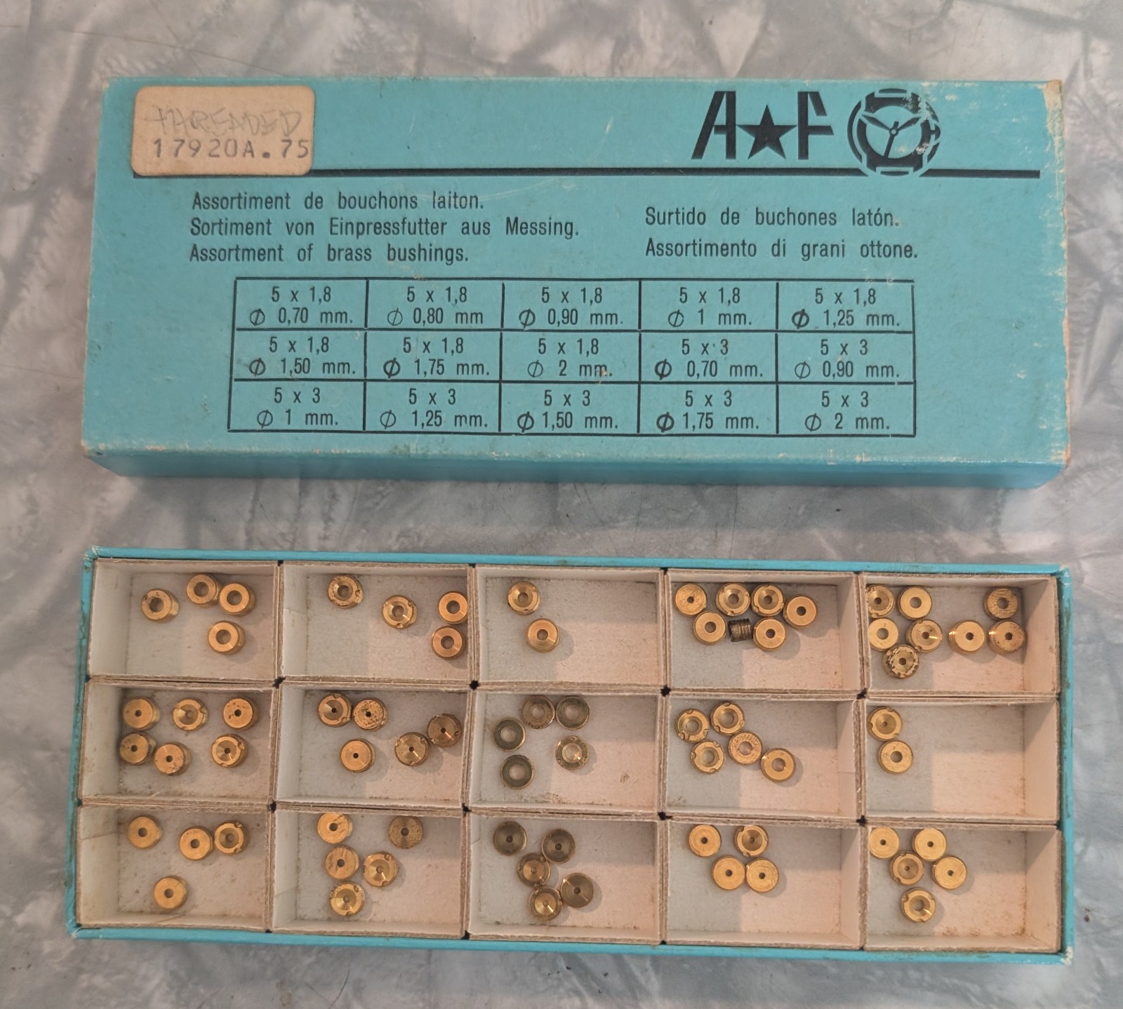 Assorted Vintage A&F Clock Bushing Set Assorted Vintage A&F Clock Bushing Set