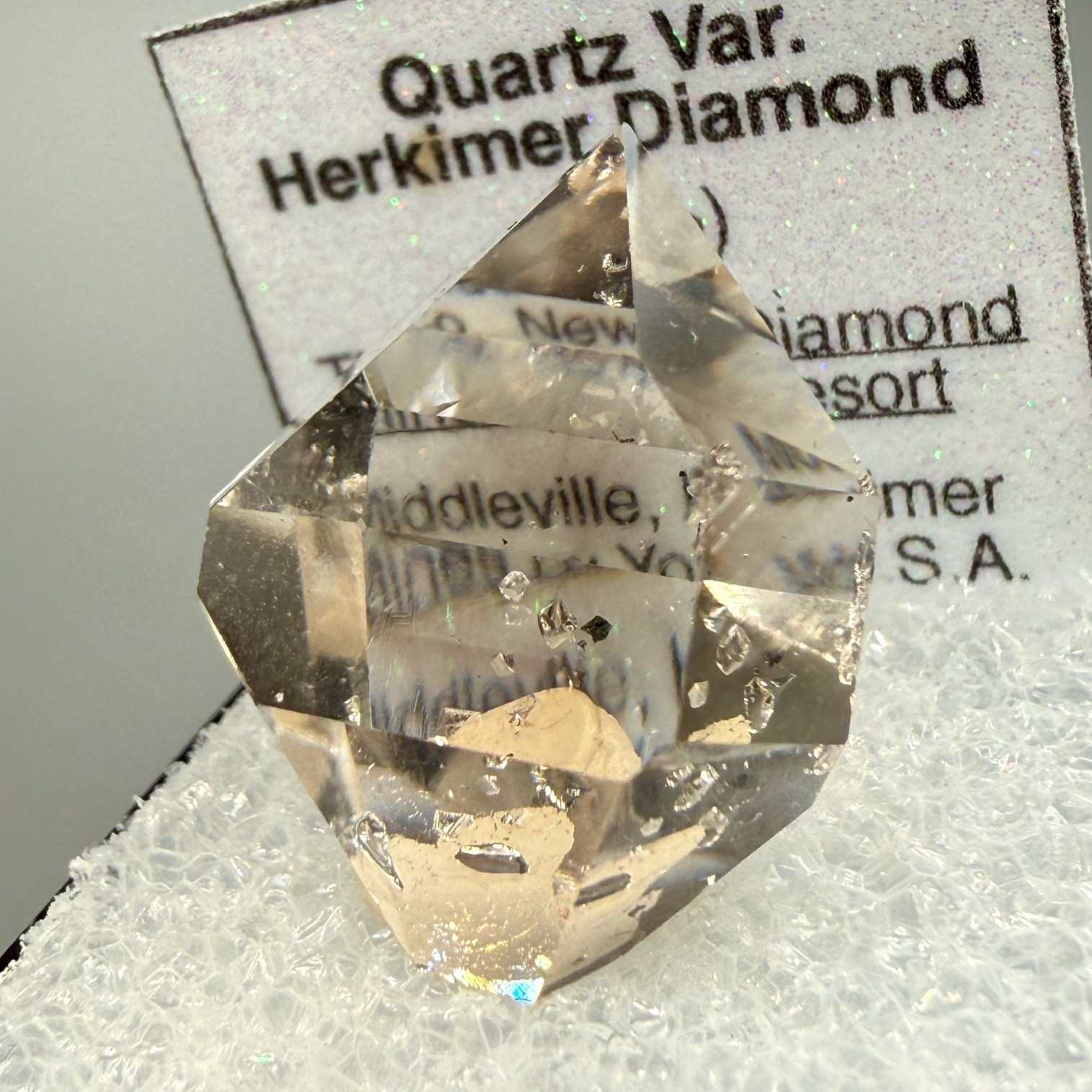 A+ Grade Light Smoky Herkimer Diamond Gem w/ Sharp Terminations, Perfect Clarity A+ Grade Light Smoky Herkimer Diamond Gem w/ Sharp Terminations, Perfect Clarity
