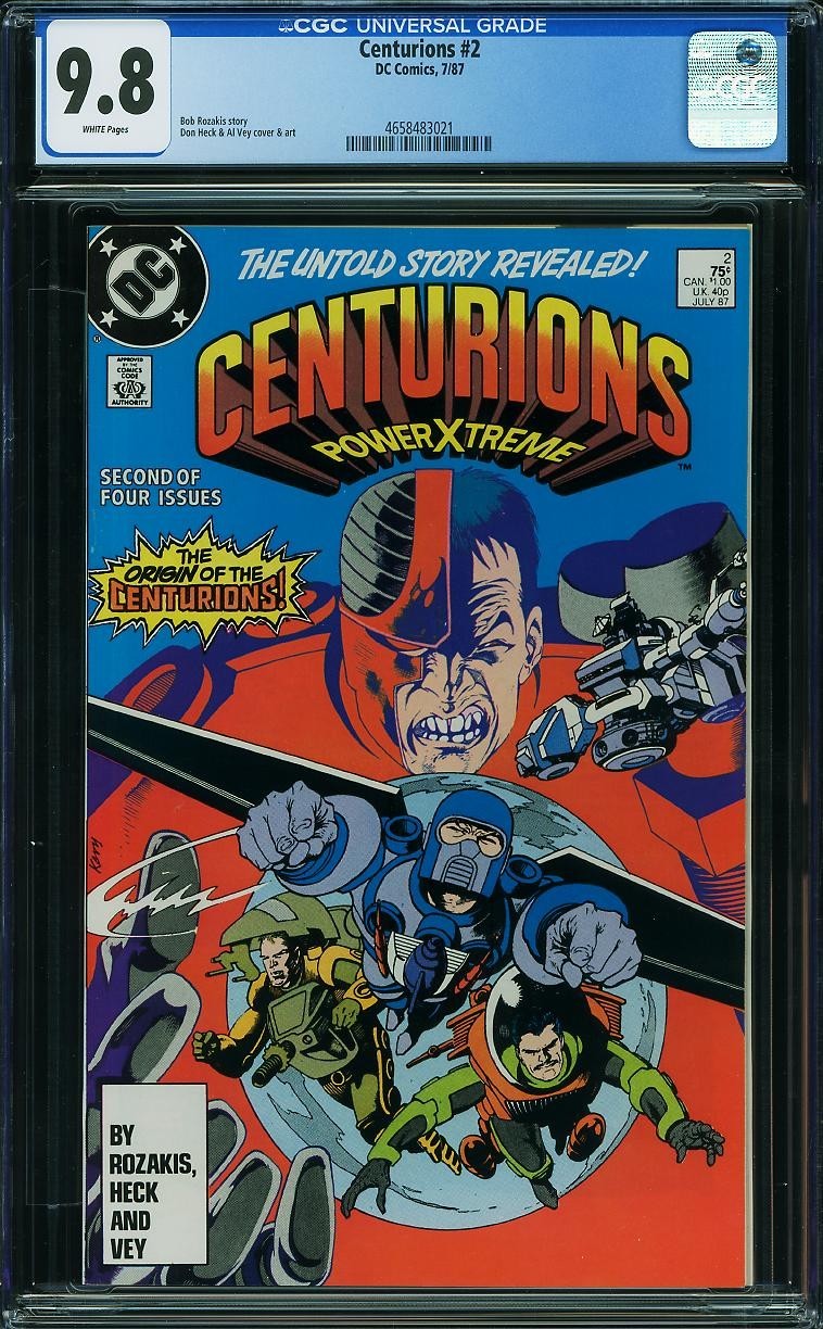 Centurions 2 CGC 9.8 NM-MT WP Origin of Centurions DC 1987 Centurions 2 CGC 9.8 NM-MT WP Origin of Centurions DC 1987