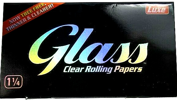 Glass  Rolling Papers All Natural 1 1/4 1.25 Clear per Pack Price USA Shipped