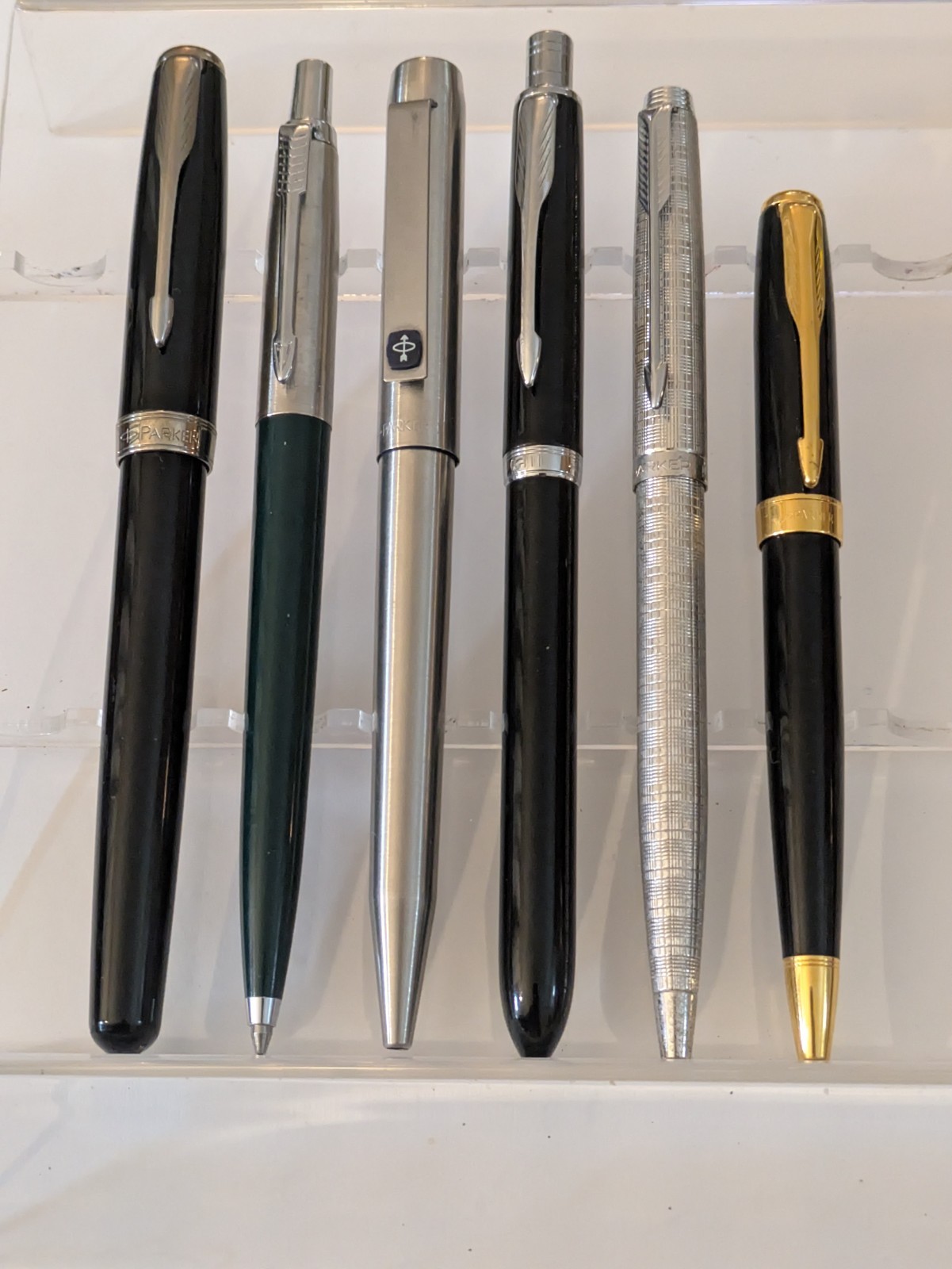 vtg 6x Parker Ballpoint Rollerball Pen Lot - Need Refills - 2007 Mini Sonnet 