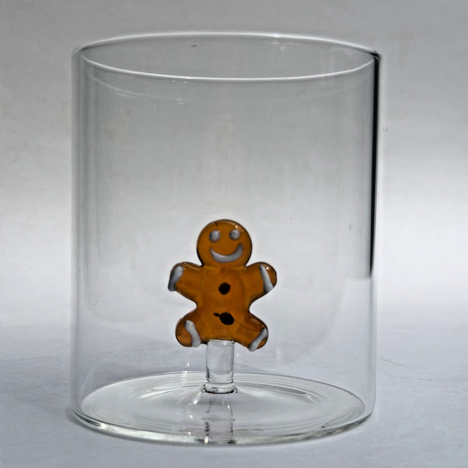 Ichendorf Milano Gingerbread Man 3D Glass Tumbler Holiday Christmas + Gift Box