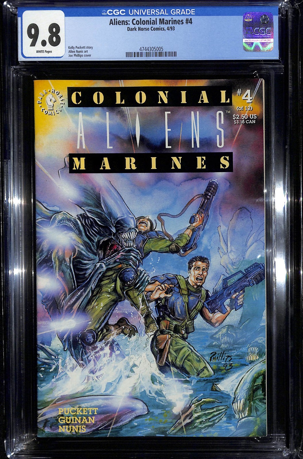[CGC 9.8] ALIENS: COLONIAL MARINES #4 1993 Dark Horse Comics 4/93 Graded Low Pop