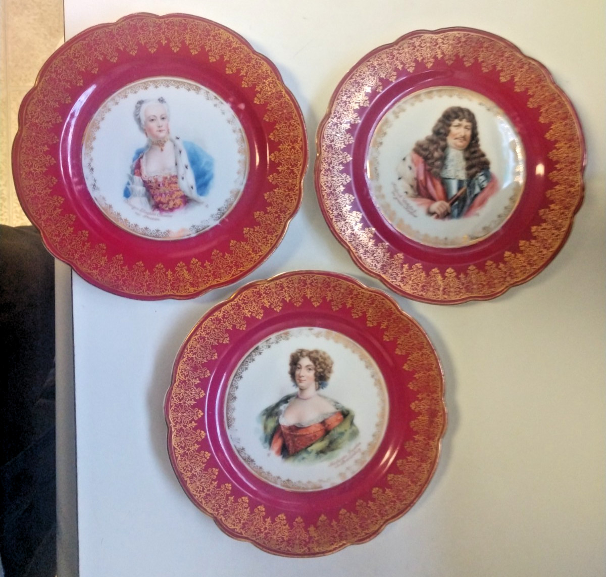 3 Plates Royal SAXE Prussia Elisabeth Christine Frederick William II Dorothea 3 Plates Royal SAXE Prussia Elisabeth Christine Frederick William II Dorothea