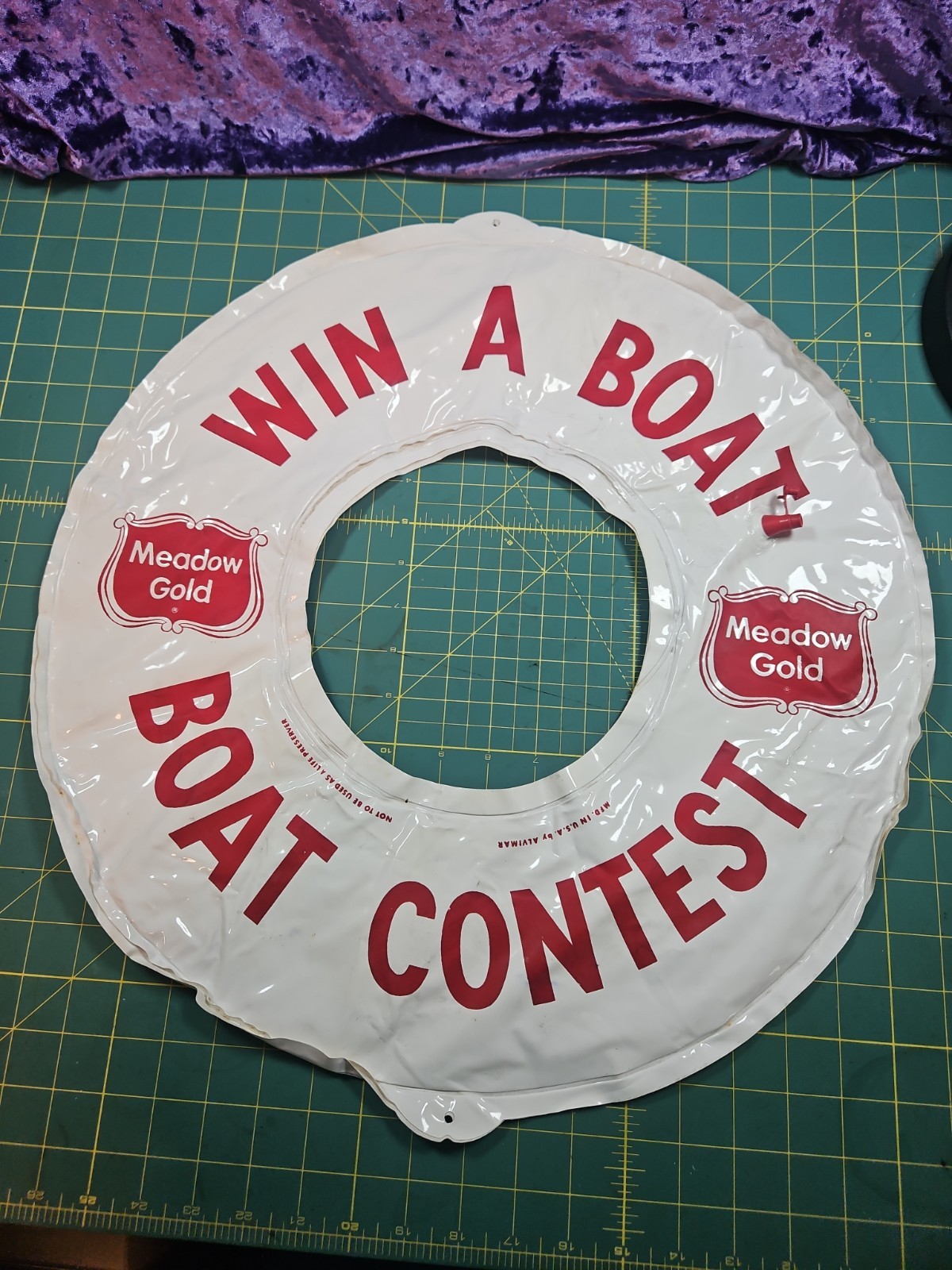 Meadow Gold Win A Boat Contest Inflatable Mock Life Preserver