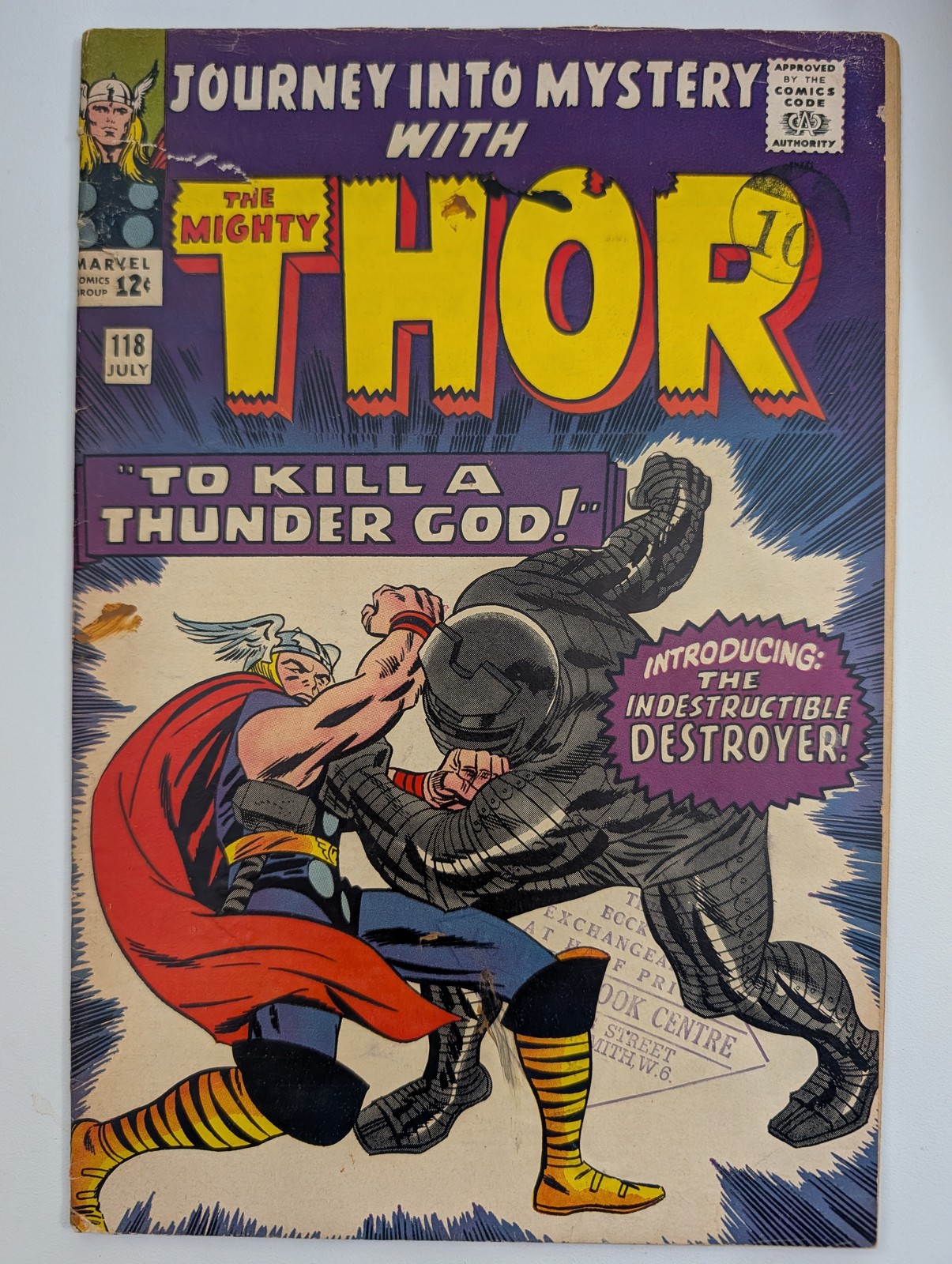 Journey Into Mystery #118 1965 Thor 1st Destroyer Jack Kirby Silver Age Key GD