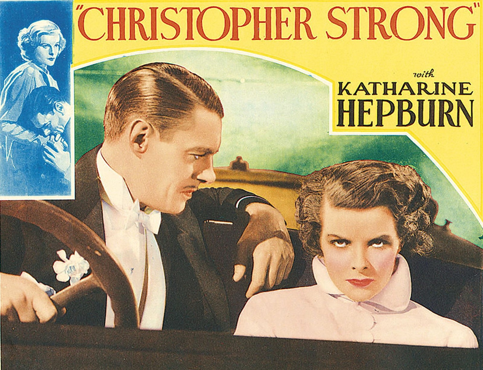 1938 KATHARINE HEPBURN in CHRISTOPHER STRONG Mini Lobby Card Photo  (210-D )