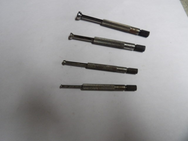 STARRETT #831EZ Hole Gages Set of 4 slightly used. STARRETT #831EZ Hole Gages Set of 4 slightly used.