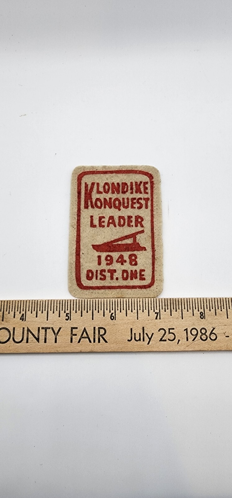 1948 Boy Scout First Unofficial Klondike Derby Felt Patch Leader District 1 1948 Boy Scout First Unofficial Klondike Derby Felt Patch Leader District 1