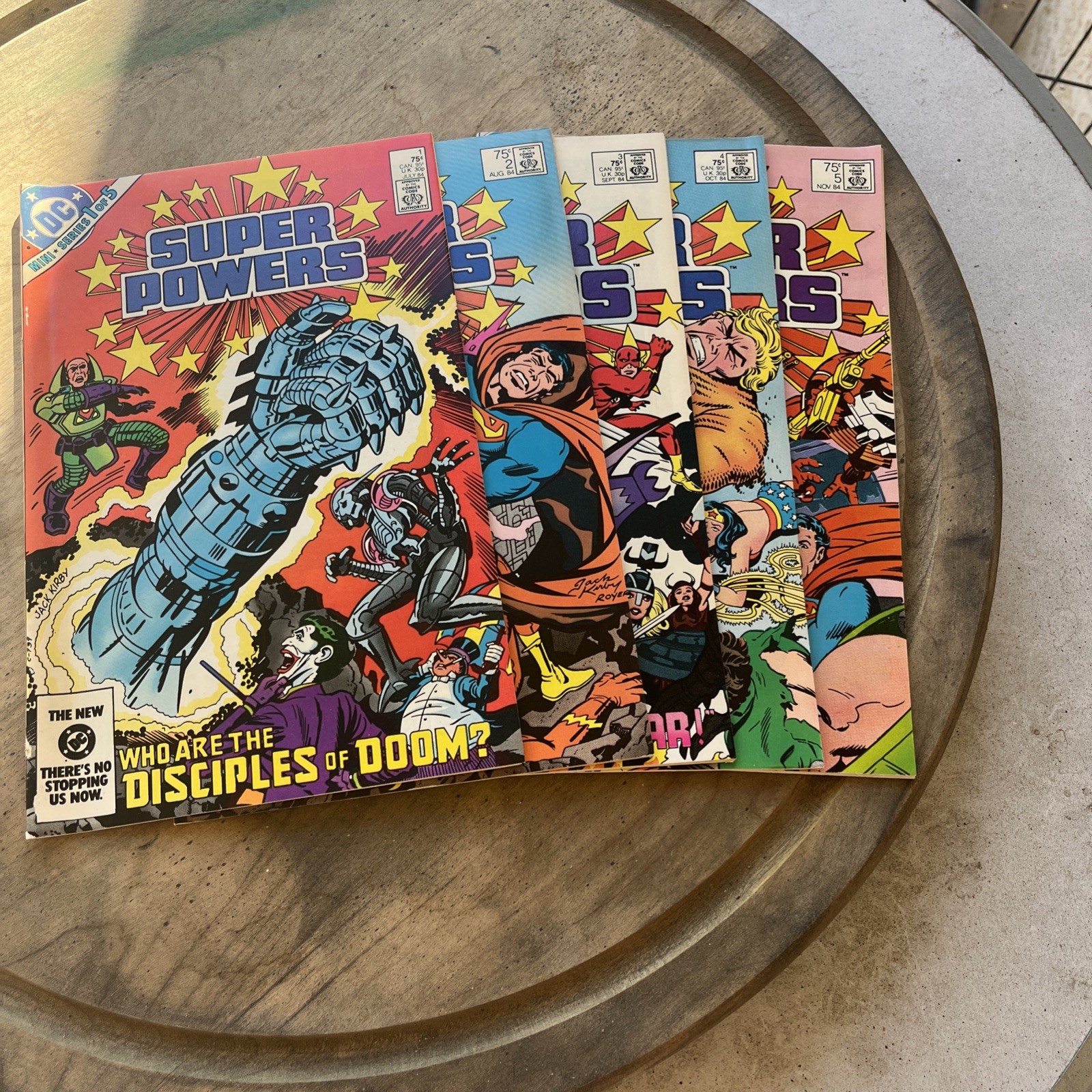 SUPER POWERS DC COMICS 1984 1-5 COMPLETE SET JACK KIRBY
