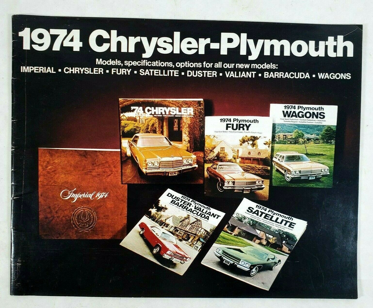 1974 Chrysler-Plymouth Sales Brochure Imperial Barracuda Fury Mopar Specs 1974 Chrysler-Plymouth Sales Brochure Imperial Barracuda Fury Mopar Specs