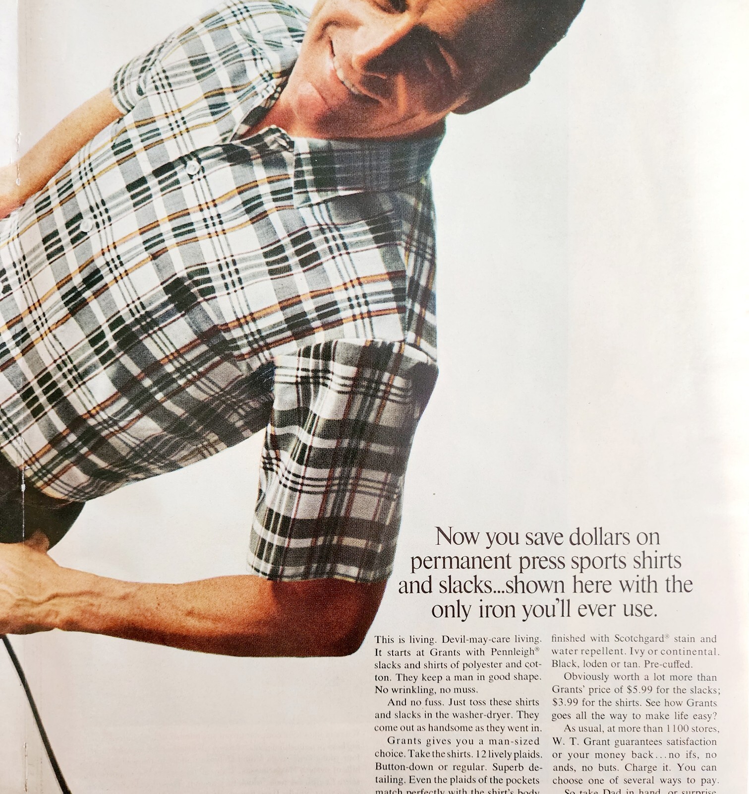 1966 Grant\'s Pants Clothes Centerfold Golfer Advertisement Clothing Fashion HM2O