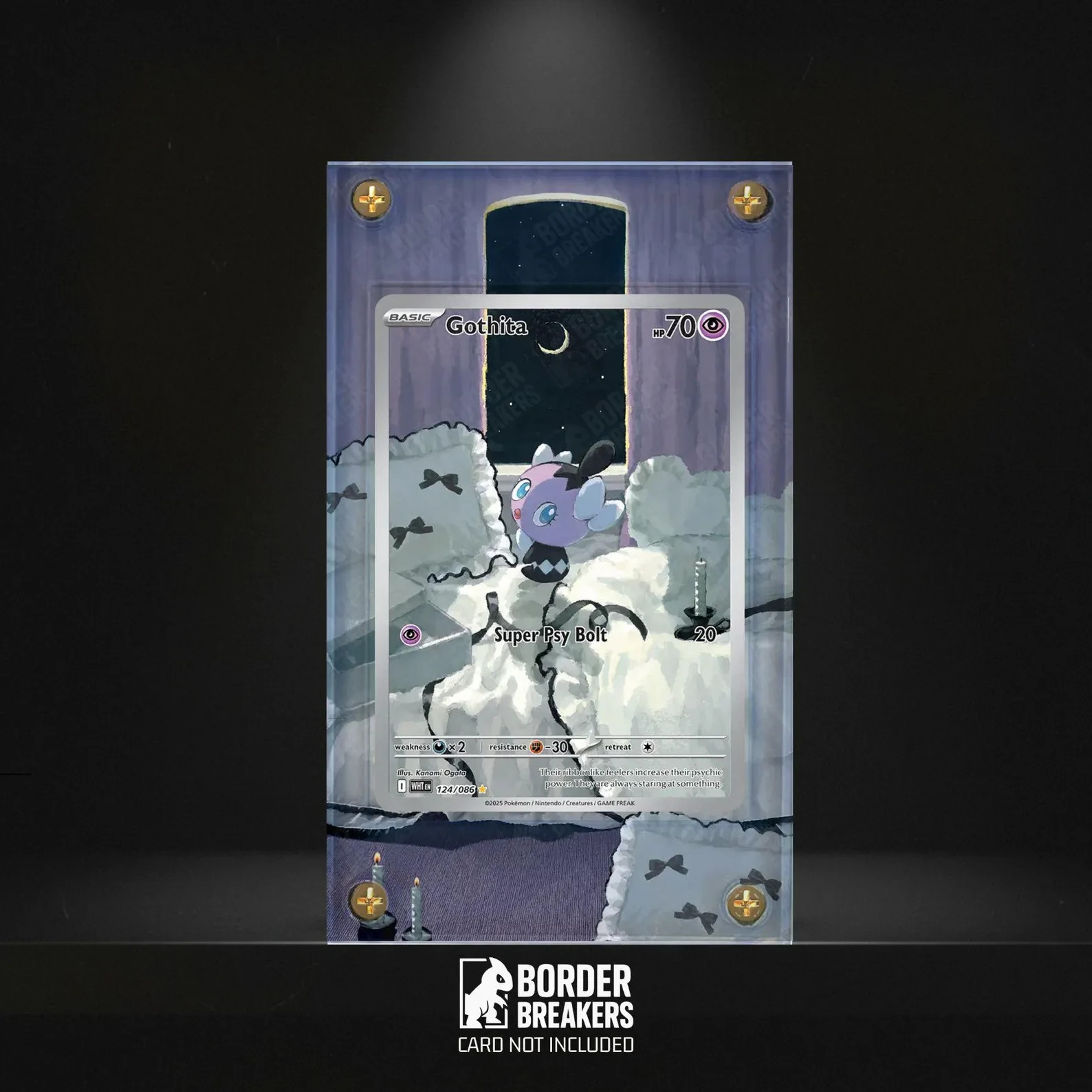 Gothita 124/086 Pokémon Extended Art Display Case Screw/Magnetic/Standin