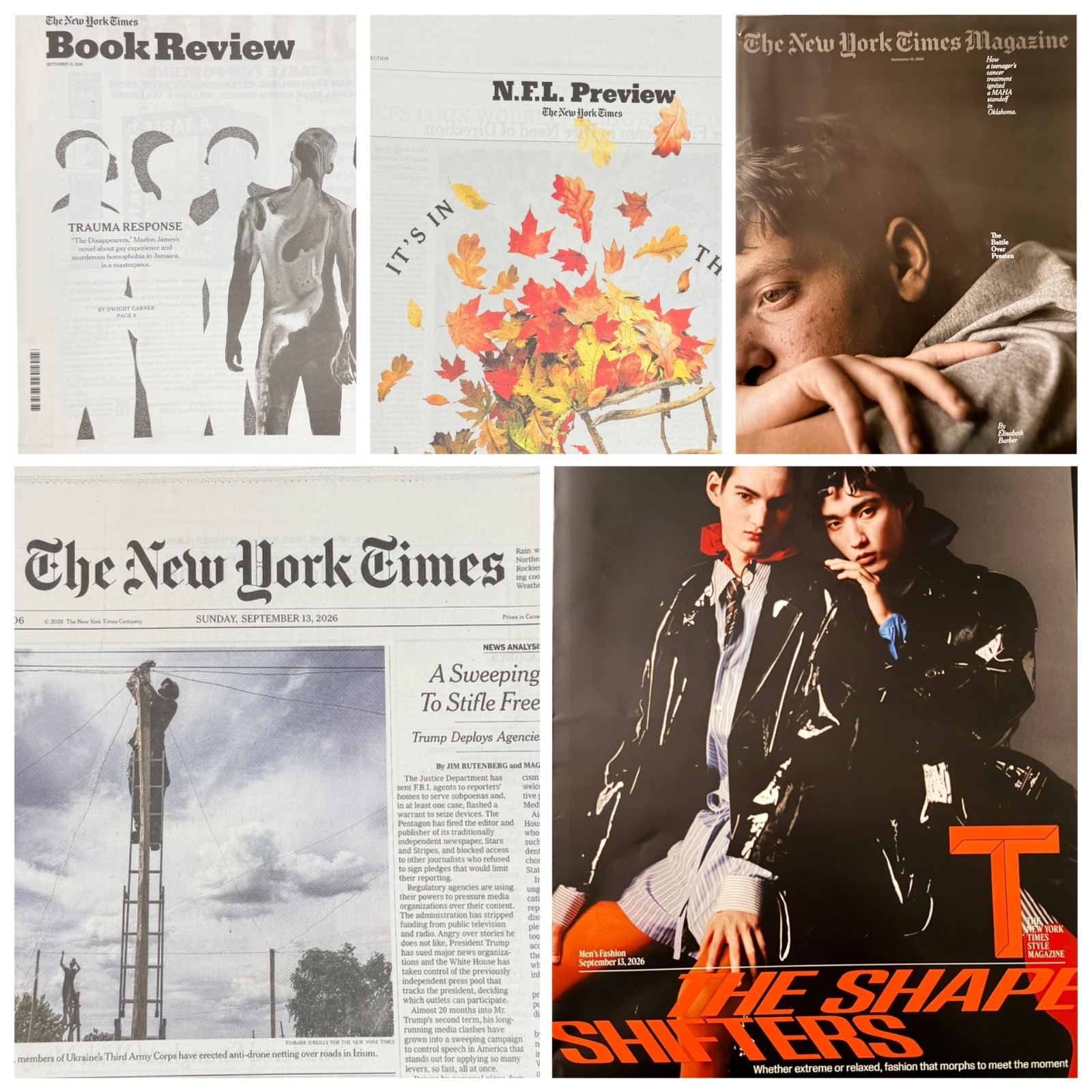 The New York Times Newspaper September 13 2026 SUNDAY Complete Print Paper NYT The New York Times Newspaper September 13 2026 SUNDAY Complete Print Paper NYT