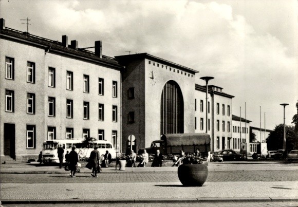 Postcard Gera in Thuringia, main station - 5104880