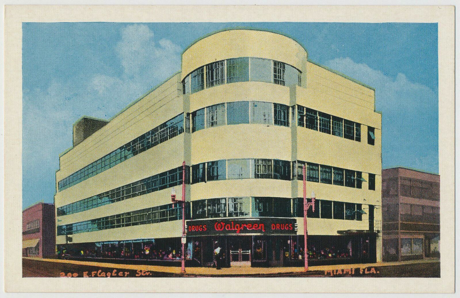 Walgreen Drug Store, 200 E. Flagler Street, Miami, Florida 1930\'s