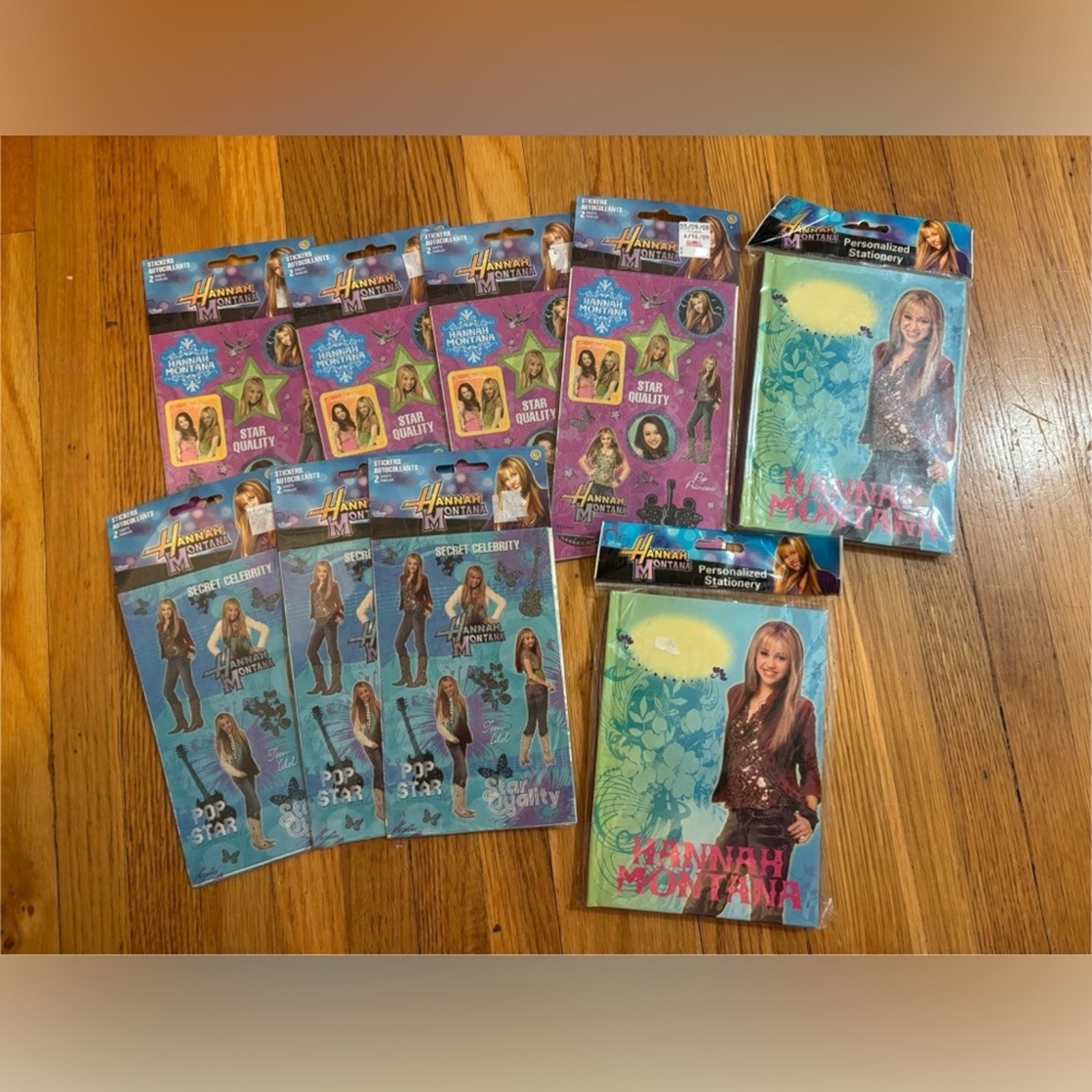 Hannah Montana Stationary Stickers Notebooks NWT y2k