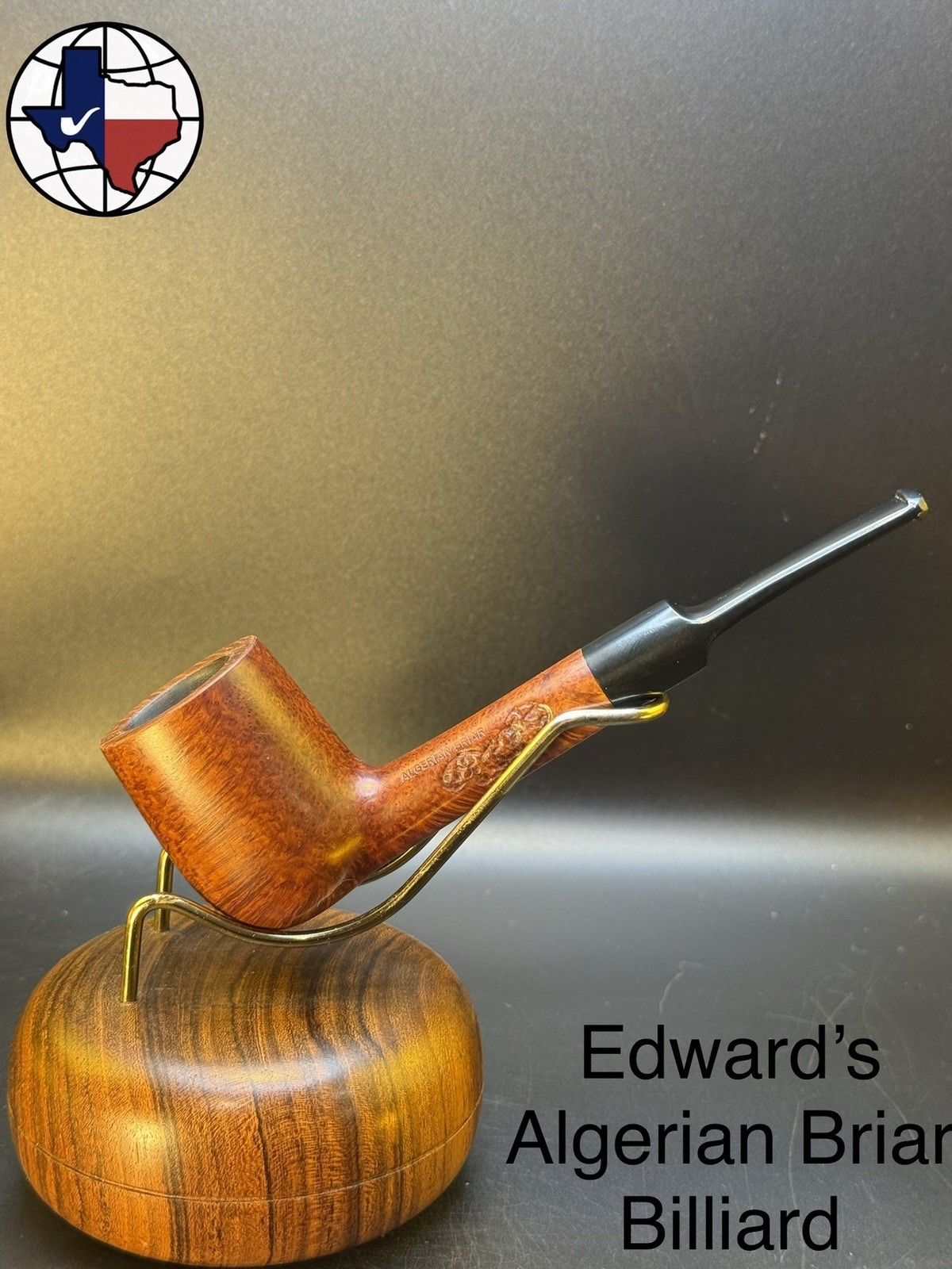 Vintage Edward’s Algerian Briar Billiard Tobacco Pipe