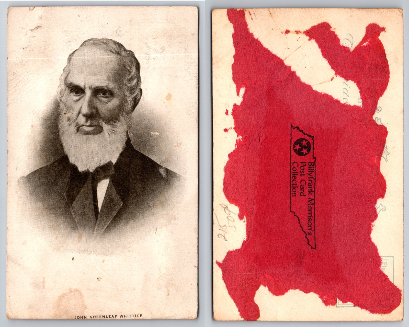 John Greenleaf Whittier Portrait Postcard John Greenleaf Whittier Portrait Postcard