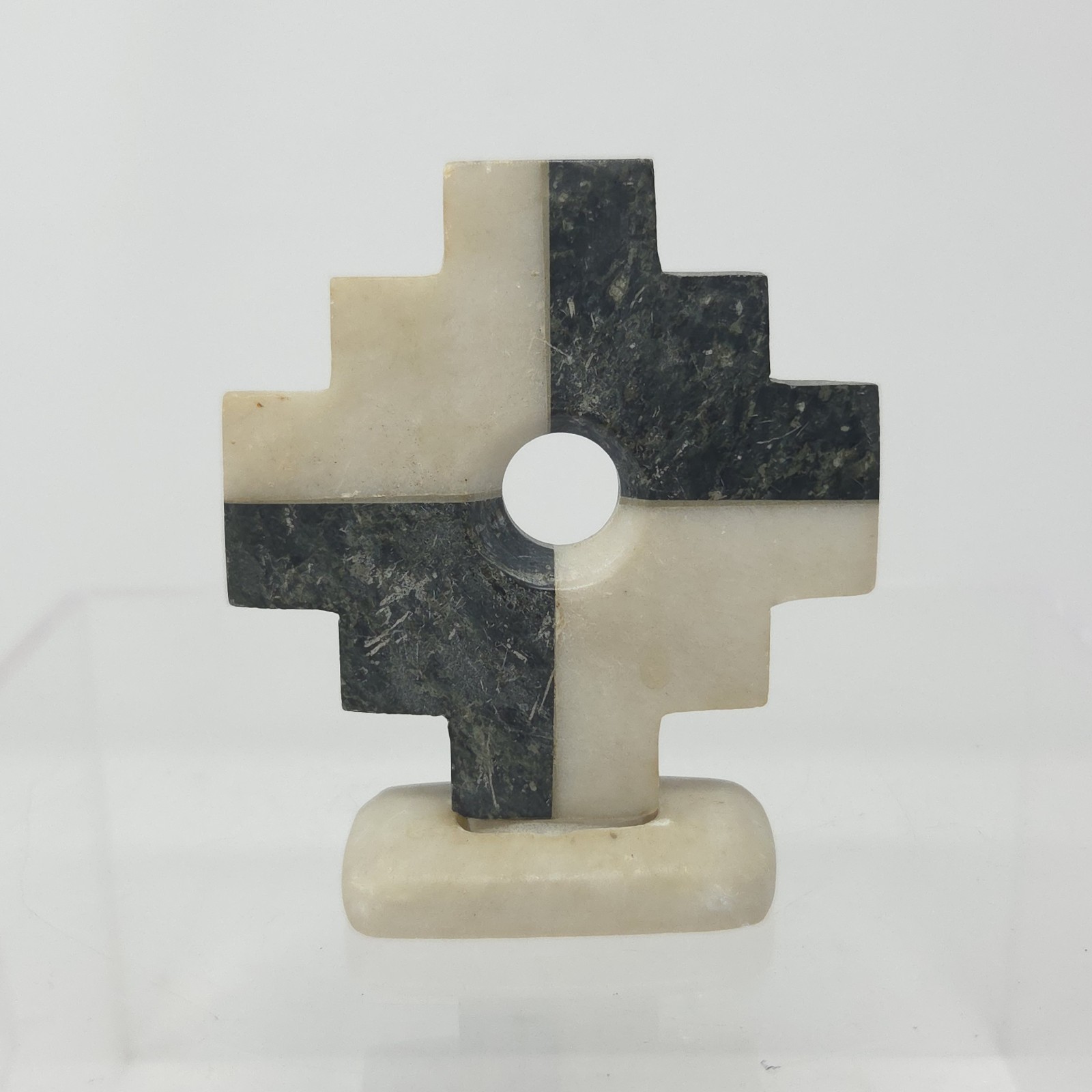 Inka Chakana Cross Stone 3 Inch Andean Shamanic SouthernCross Stand