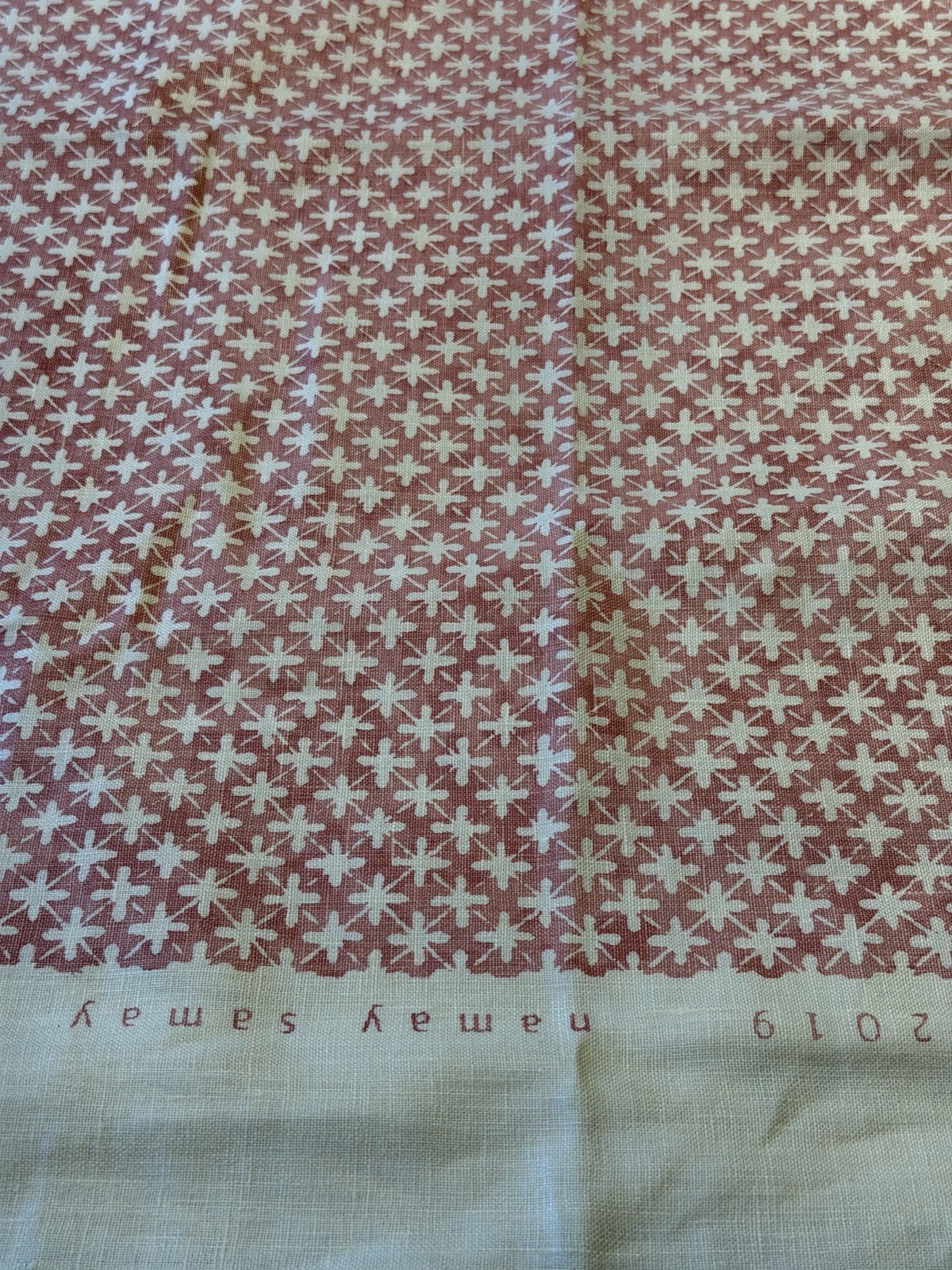 Namay Samay Sitaron Scarlet 2 Yards Designer Linen Namay Samay Sitaron Scarlet 2 Yards Designer Linen