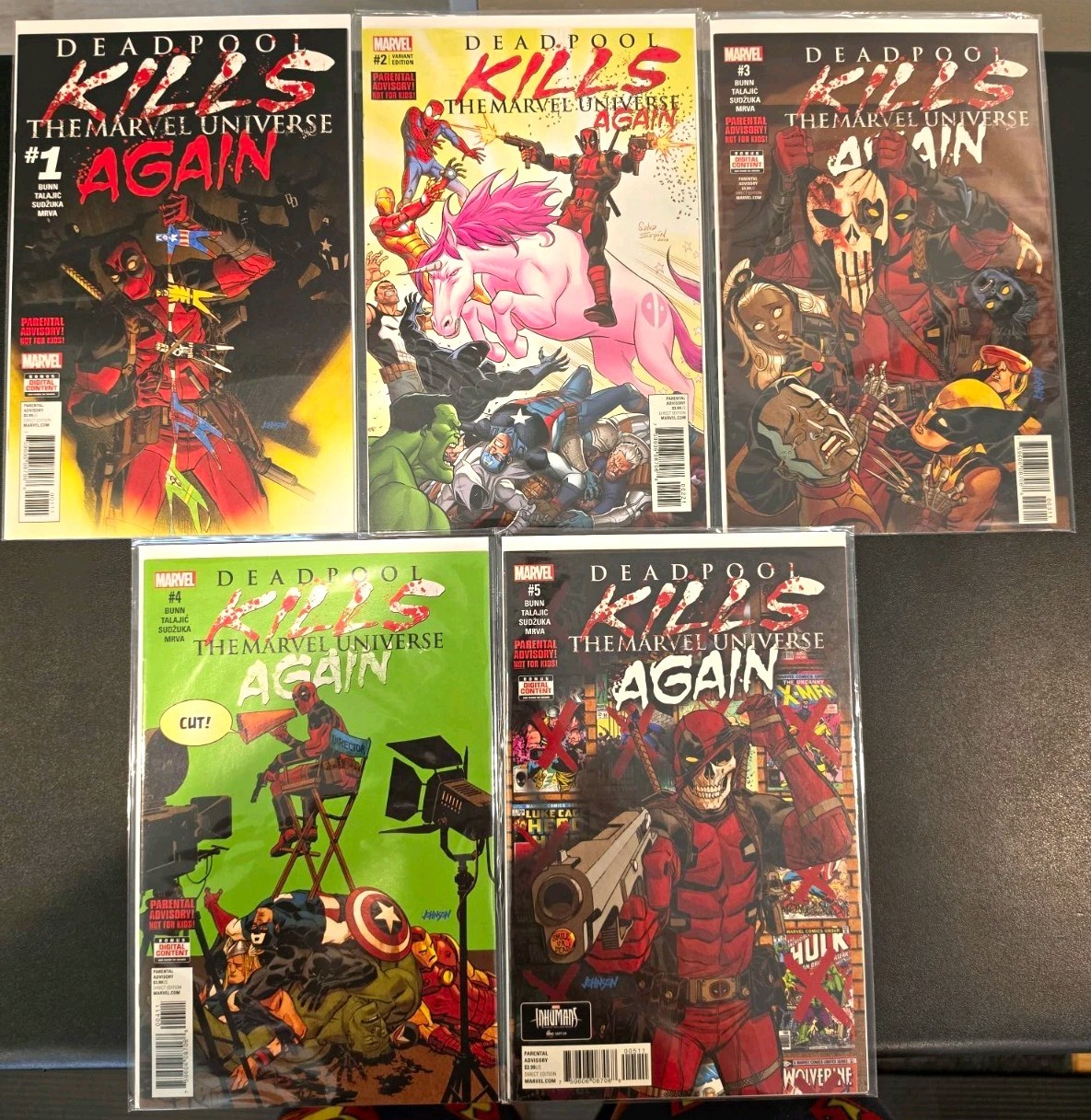 Deadpool Kills the Marvel Universe Again #1-5 COMPLETE SET Marvel 2017 Bunn