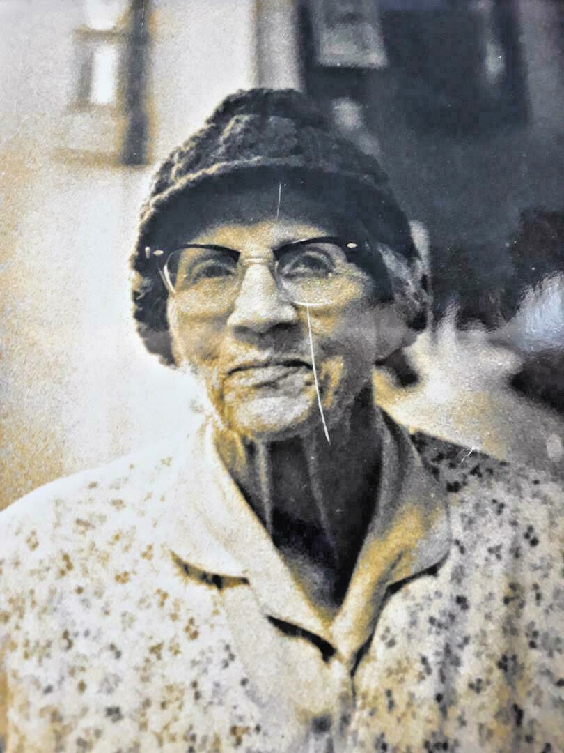 Vintage Photo Black & White Photograph of Mischievous Granny, Old Lady 
