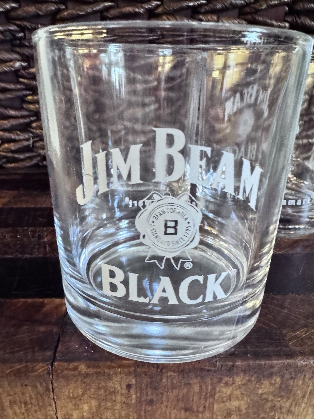 3pc JIM BEAM Kentucky Straight Bourbon Whiskey Rocks Glass w/ Round Bottom 8 oz 3pc JIM BEAM Kentucky Straight Bourbon Whiskey Rocks Glass w/ Round Bottom 8 oz