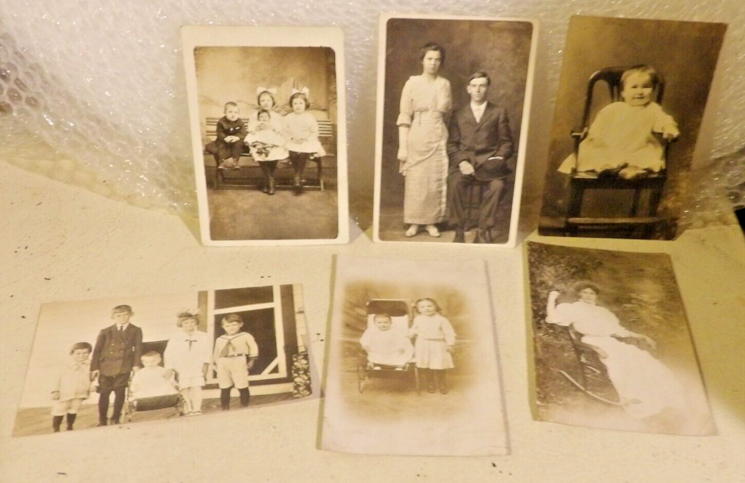 LOT of 6 Mixed Real Photo Postcards ~ Kids and Adults-Interesting Group LOT of 6 Mixed Real Photo Postcards ~ Kids and Adults-Interesting Group